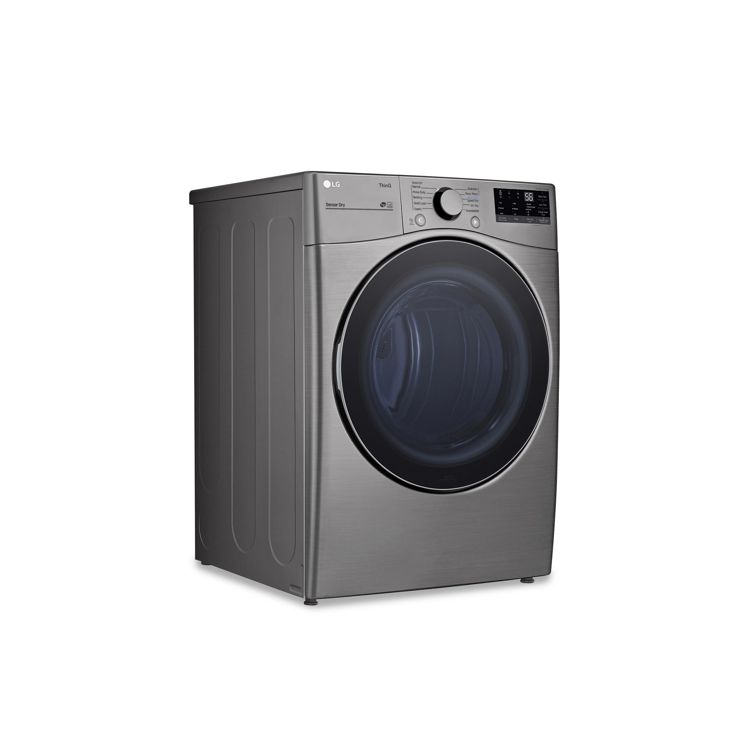 LG 7.4-cu ft Reversible Side Swing Door Stackable Smart Gas Dryer (Graphite Steel) STAR the Gas Dryers department at