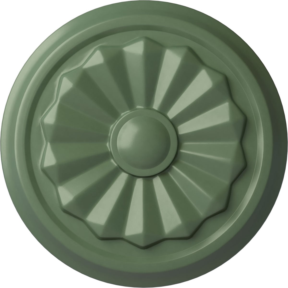 Ekena Millwork CM07OLAGF Olivia 7.875-in W x 7.875-in L Painted Athenian Green Polyurethane Whole Ceiling Medallion