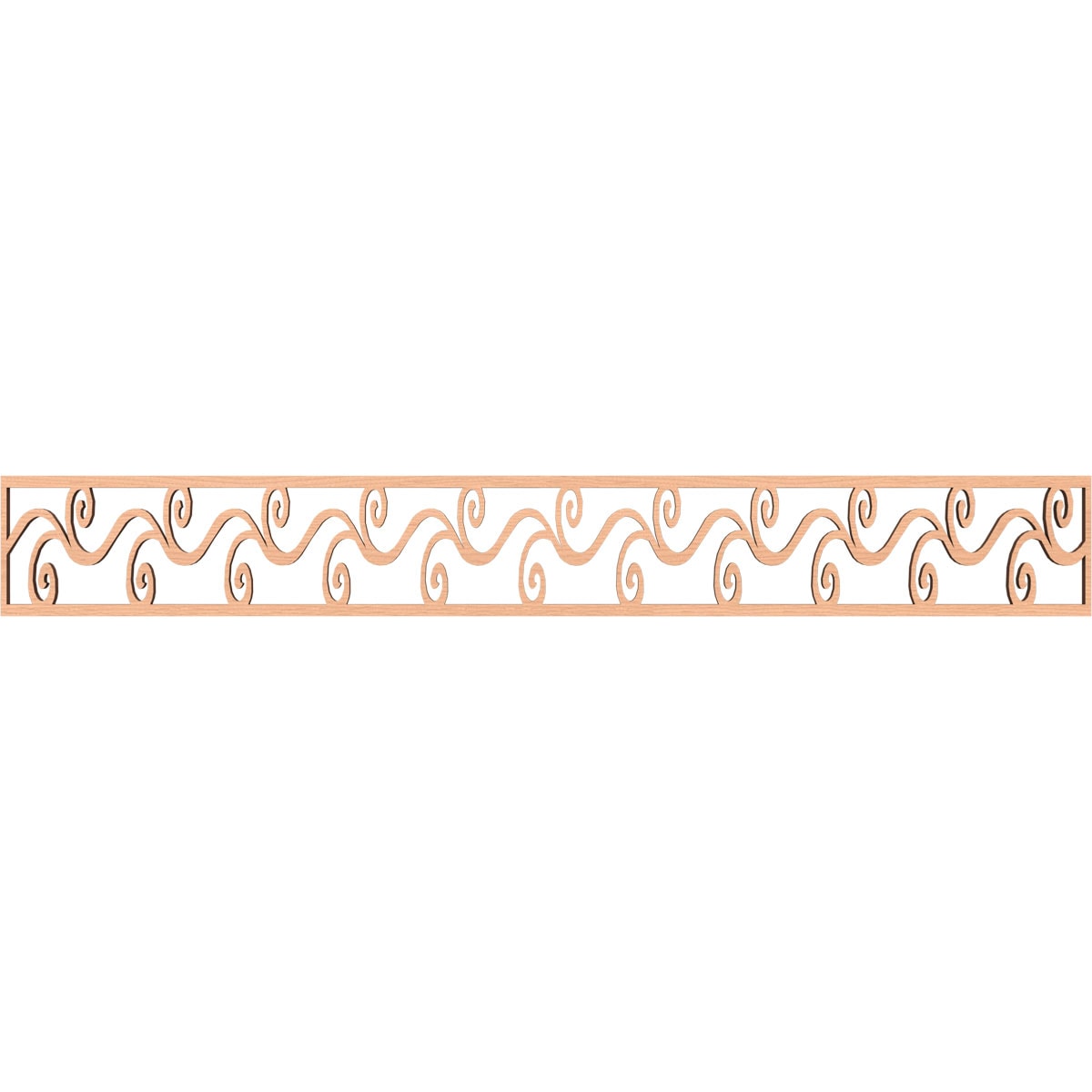 Ekena Millwork MLDB06X46TILAL Tilden Fretwork Flat Trim 6-in x 3.86-ft Alder Brown Unfinished 2155841 Pierced Wall Panel Moulding