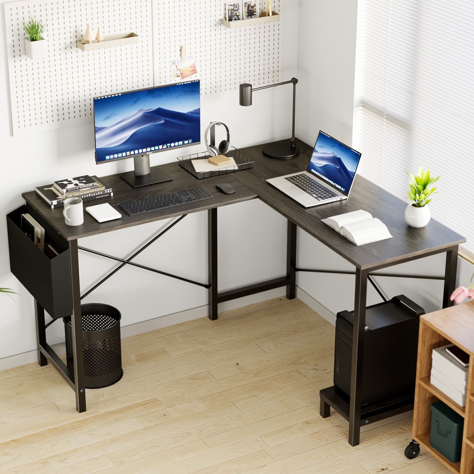 Sweetcrispy L-D-L02-49IN-GYWOOD desks - View #2