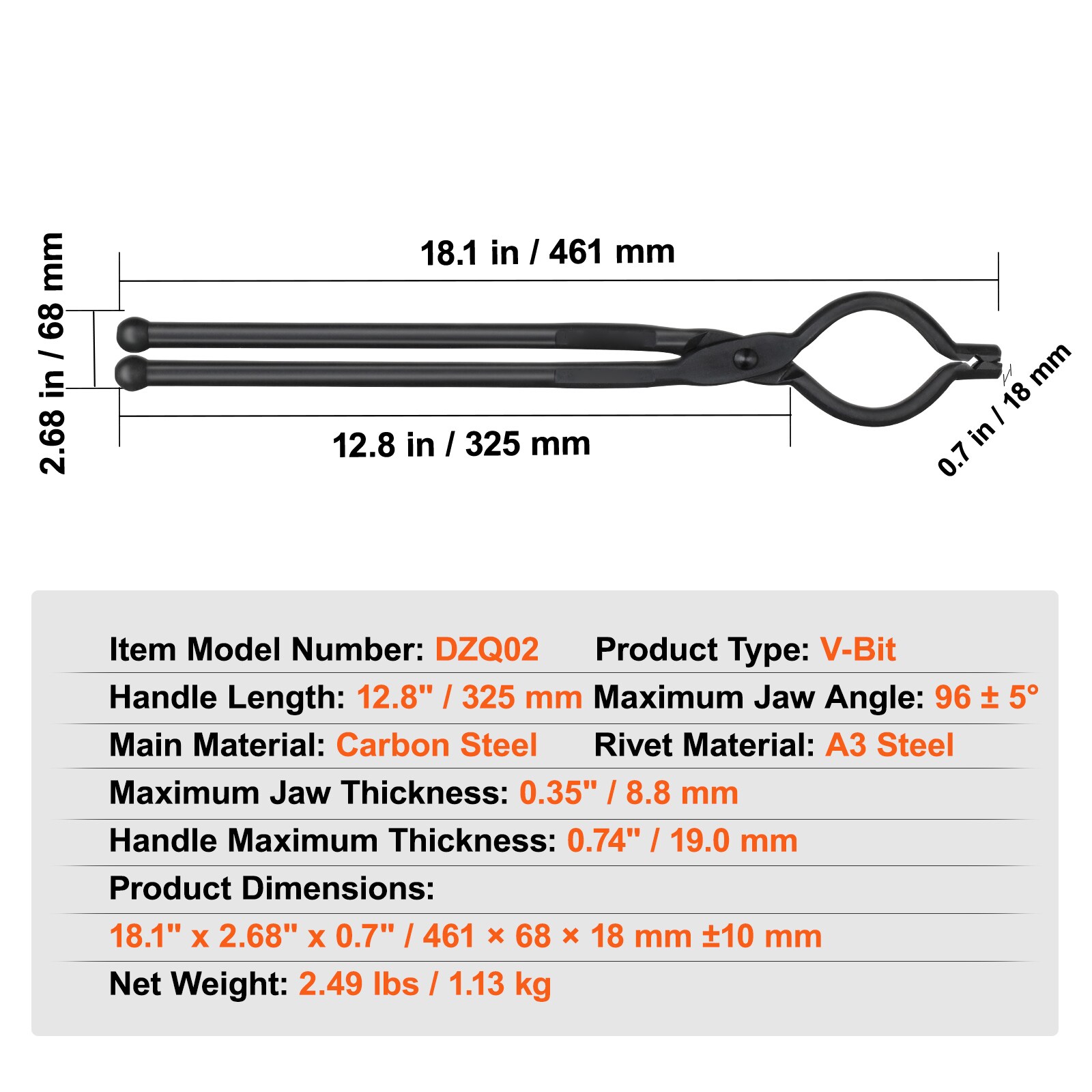 VEVOR SCDZQDPQVBIT01658V0 Brick-Tongs - View #7
