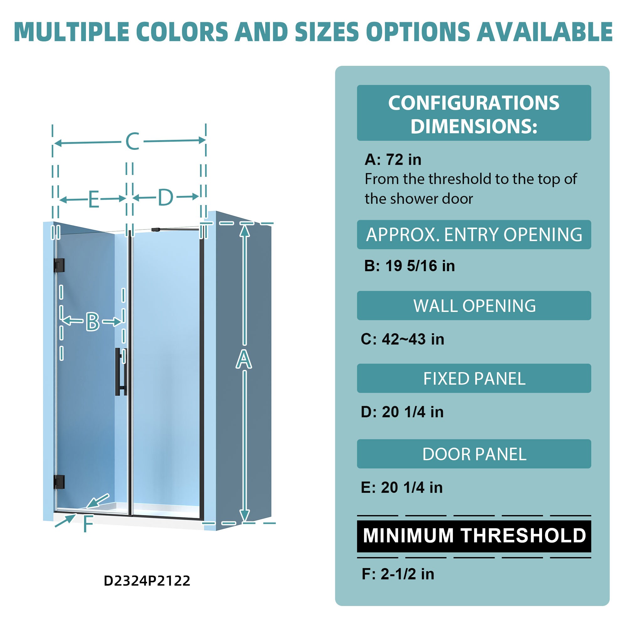 Forclover FLW-DP43MB Shower-Doors - View #4