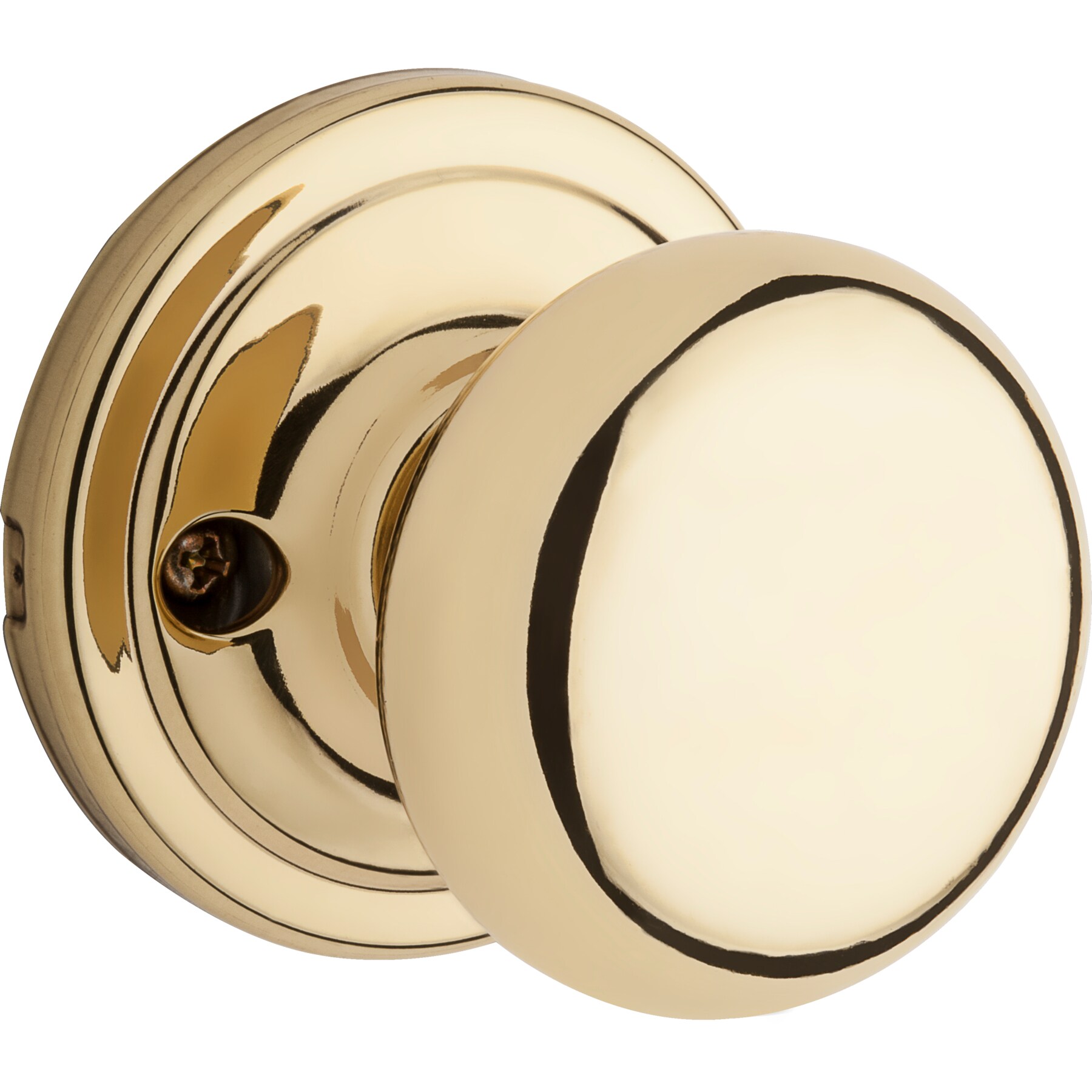 Kwikset Signature Series 788H 3 KI GC Hancock Polished brass Interior Dummy Door Knob with Antimicrobial Technology