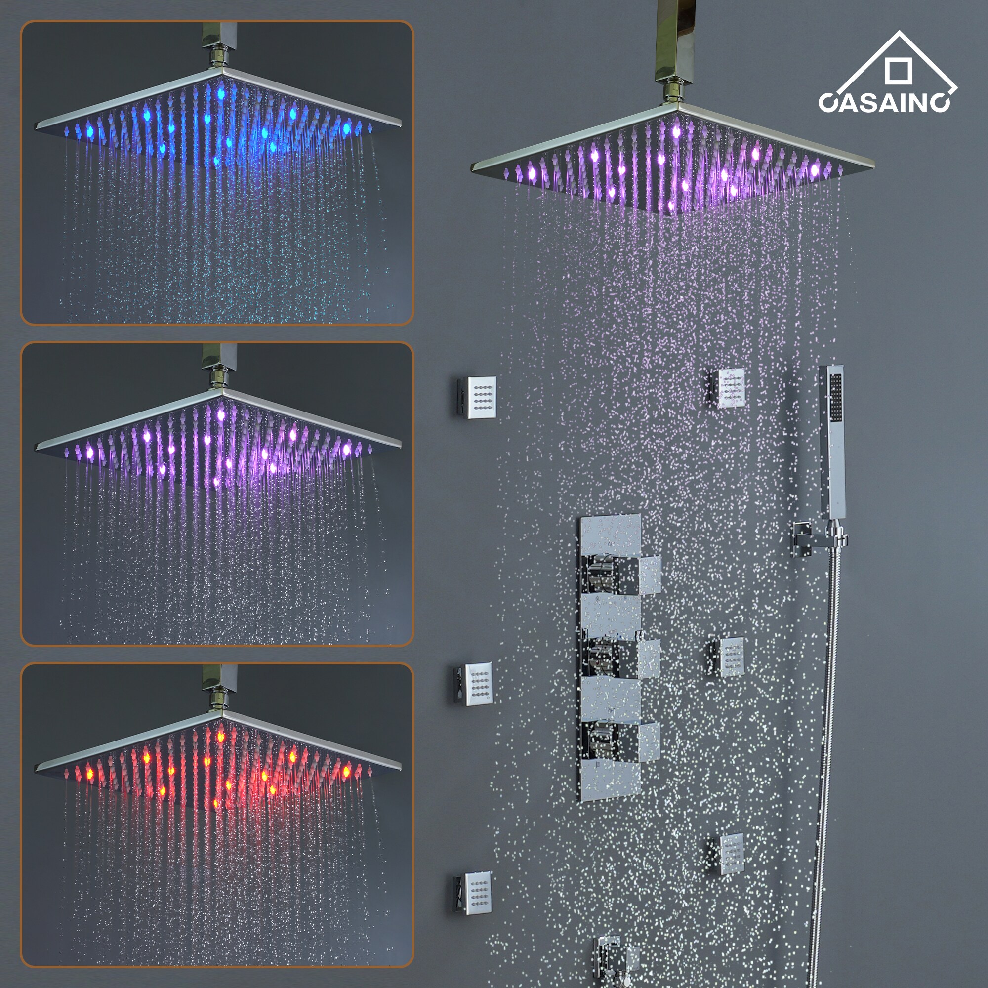CASAINC WE-SS18MB Showerhead-Bar-Panels - View #2