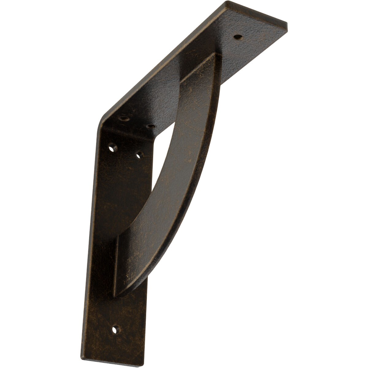Ekena Millwork BKTM02X08X08BUABS Bulwark 8-in x 2-in x 8-in Antique brass Steel Mounting bracket