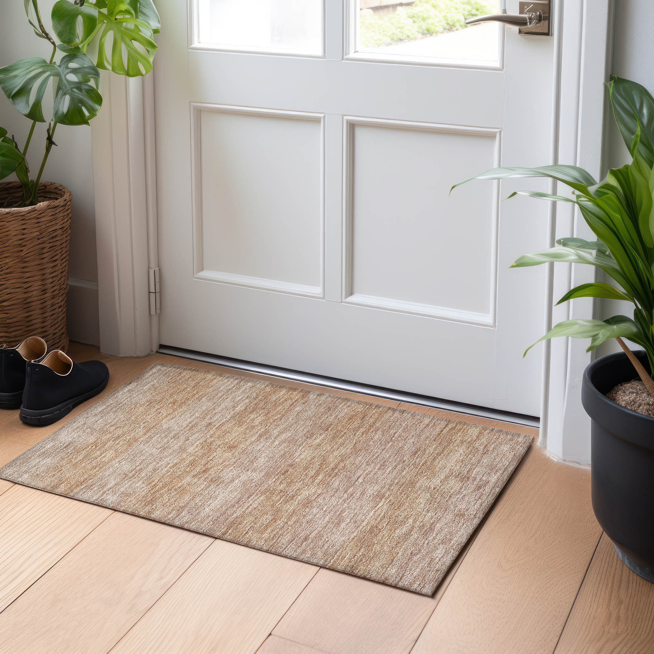 Addison Rugs ACN1733BG20X30 Chantille ACN1733BG 1 x 2 (ft) Loomed Polyester Beige Rectangular Indoor/Outdoor Machine washable Area rug