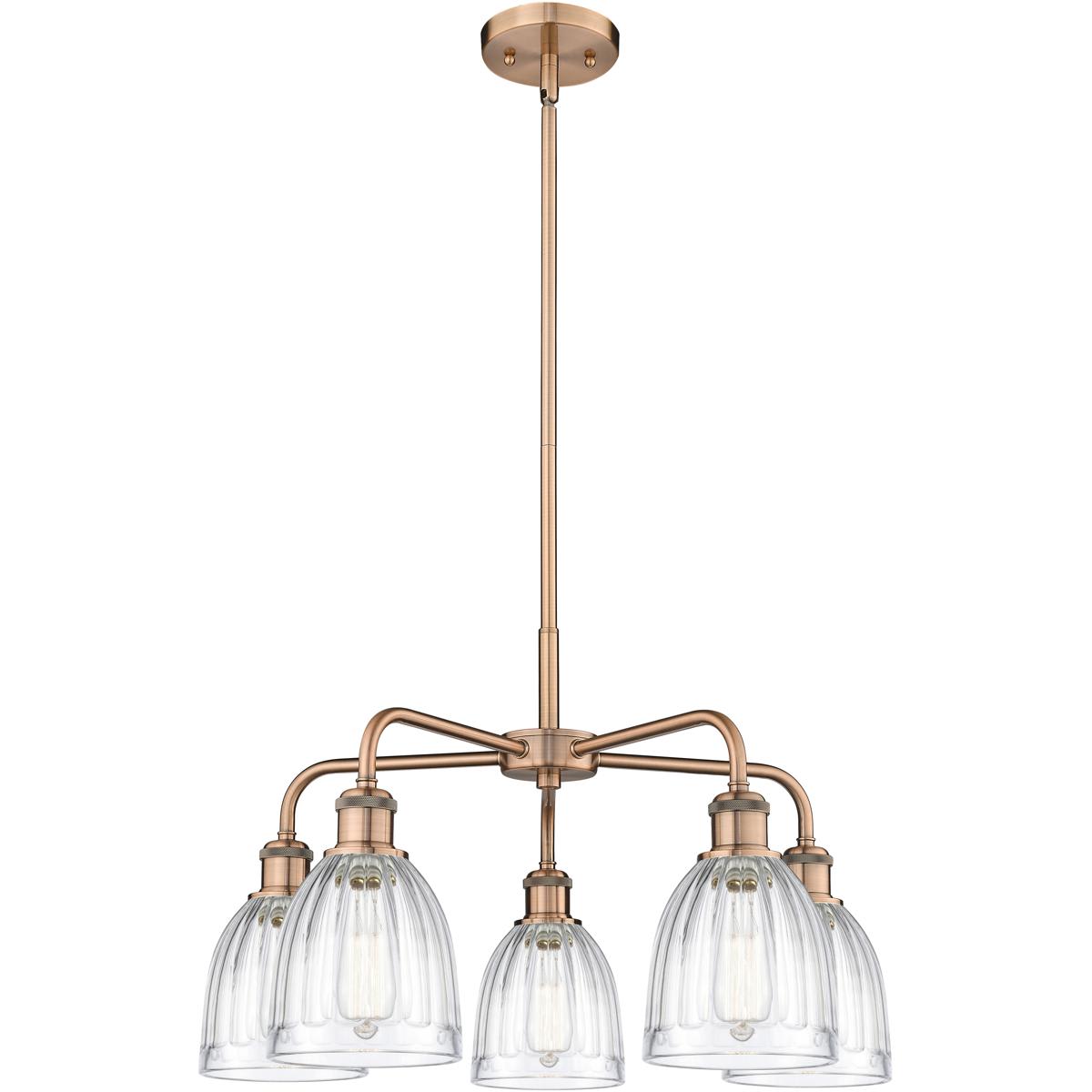 Innovations Lighting - 516-5CR-AC-G442 Brookfield Chandelier Antique Copper