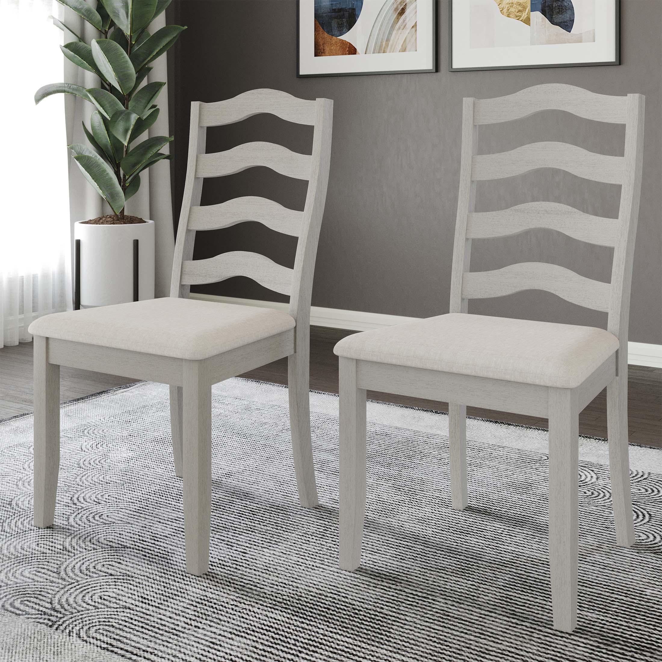 CasePiece C3069US-WT-WD-2X Polyester Upholstered Dining Side Chair (Wood Frame)