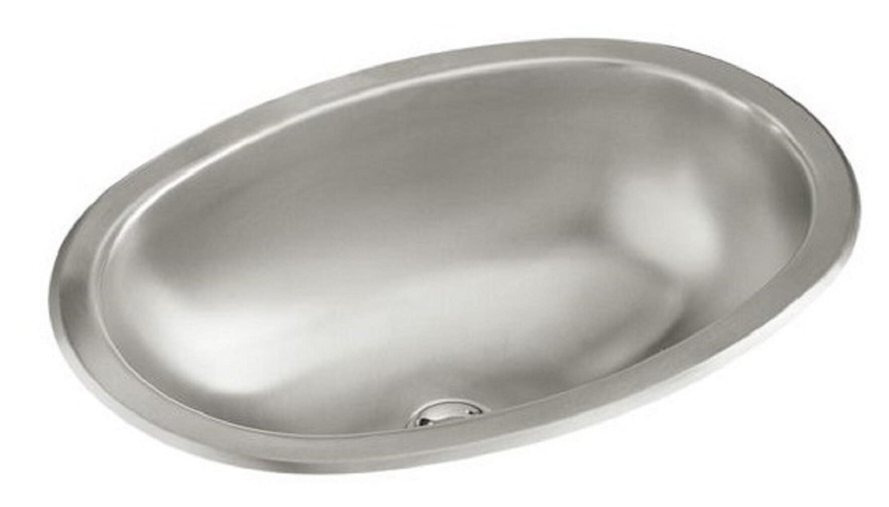 Sterling S1201-0 Stainless steel Drop-in Oval Modern Stainless steel Bathroom Sink ( 16.75-in x 11.75-in )