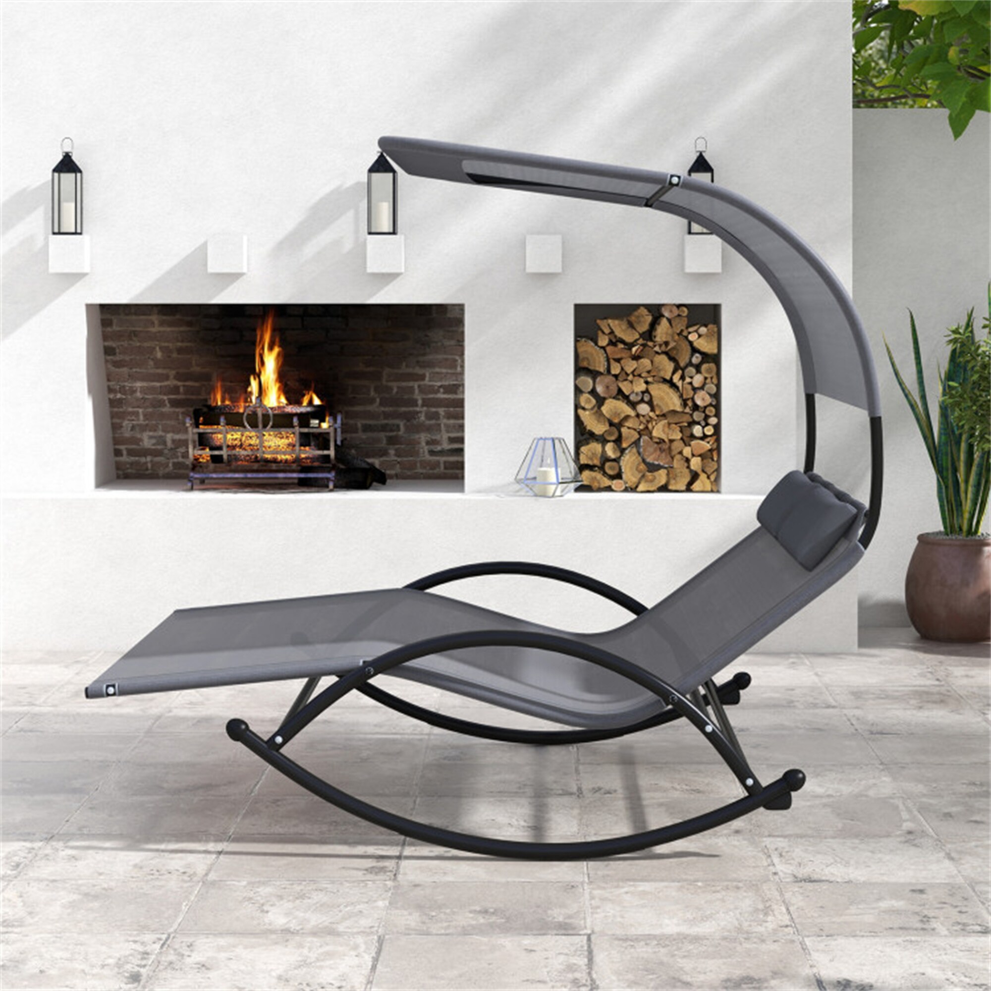 Outdoor Canopied Patio Lounger Patio Chairs at Lowes.com