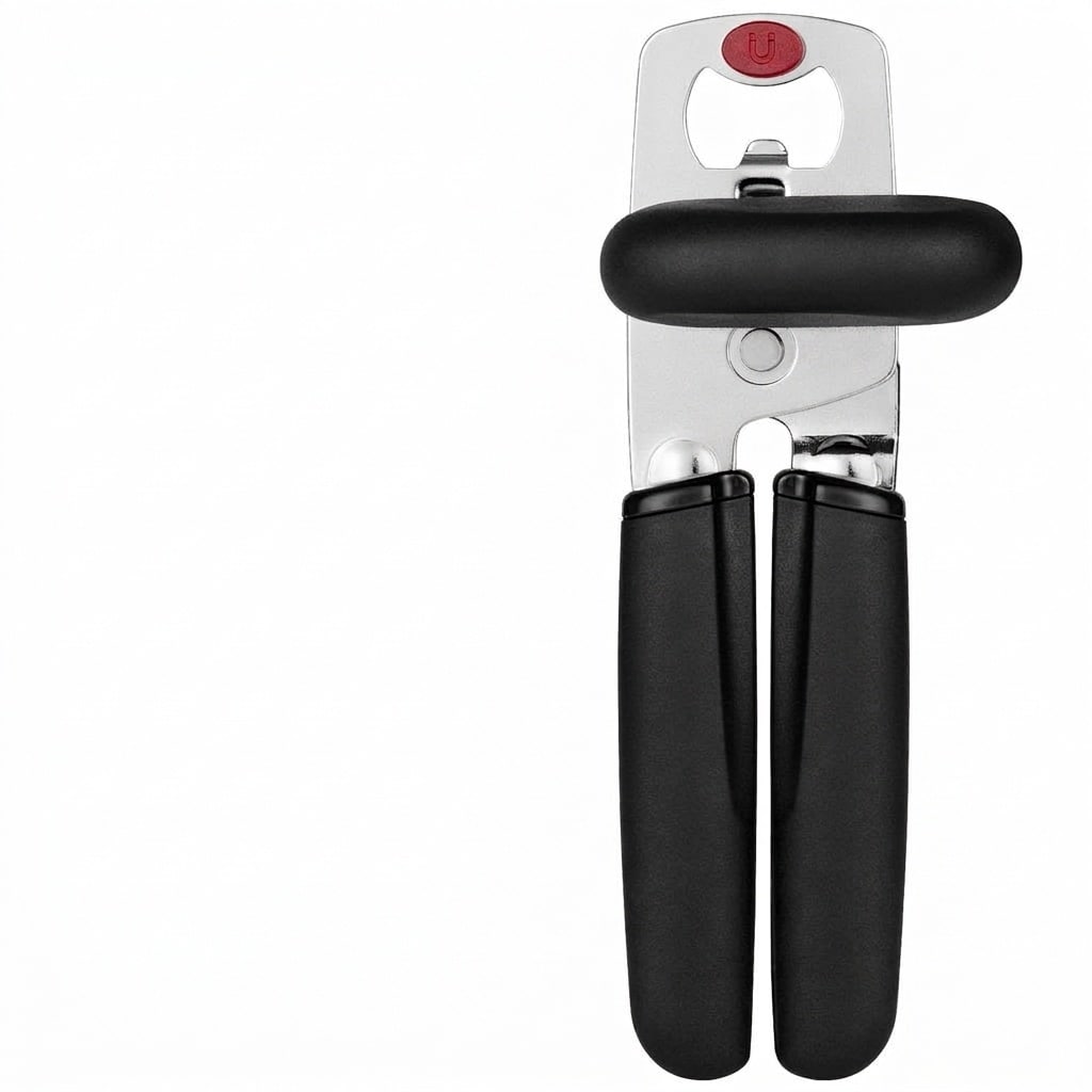 Etokfoks  Manual Can Opener with Magnetic Lid Lifter and Bottle Opener Ergonomic Soft Grip Handles Easy Turn Knob