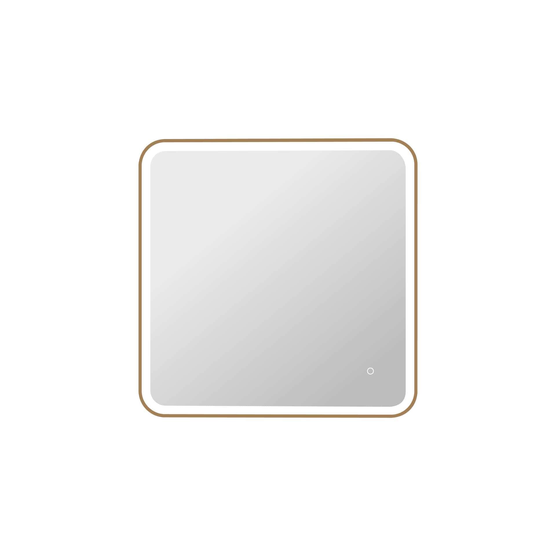 Simply Living Home Seraphine 33 Round LED Front and Backlit Wall Mirror in Satin Gold