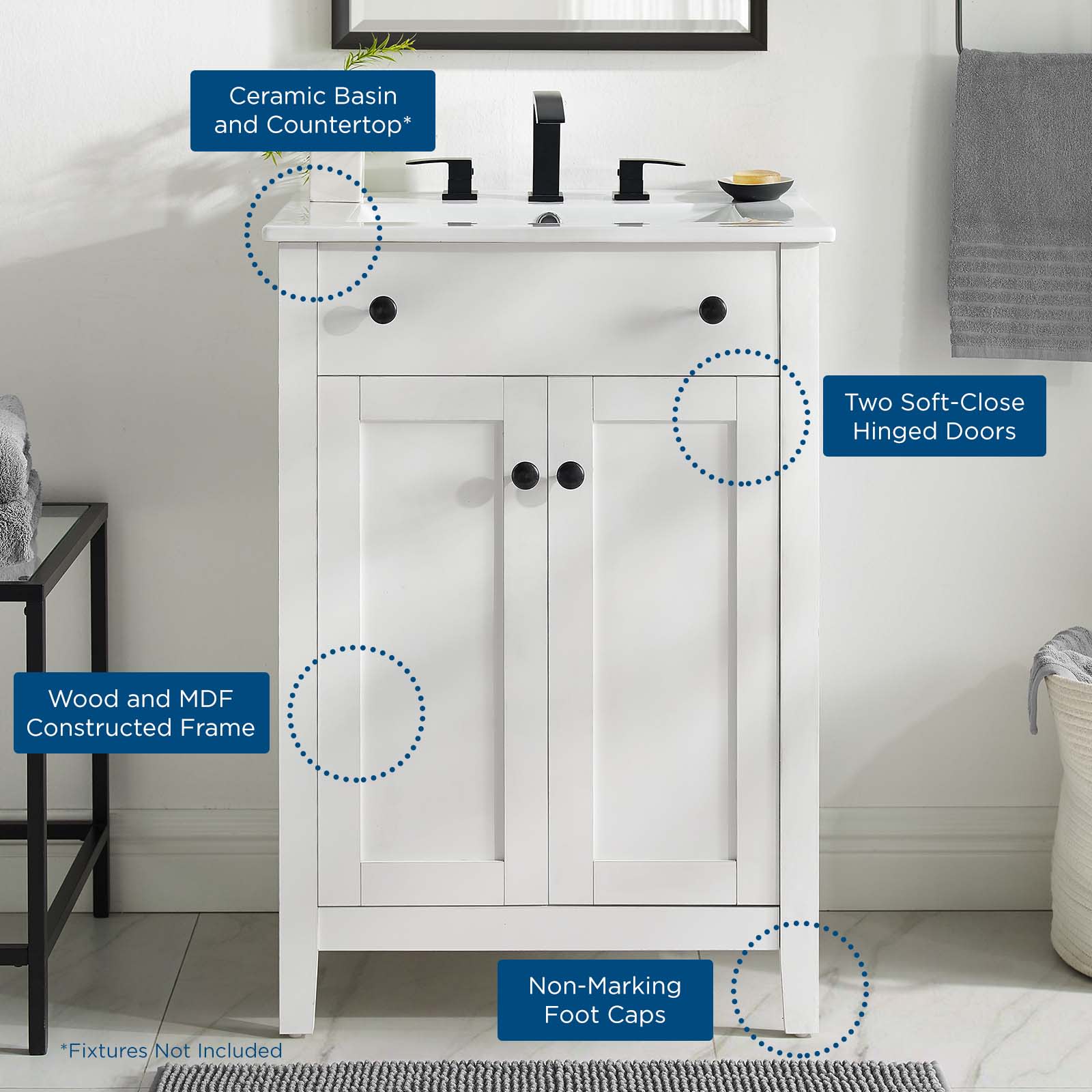 Modway EEI-4250-WHI-WHI Bath-Vanity-Combo - View #4