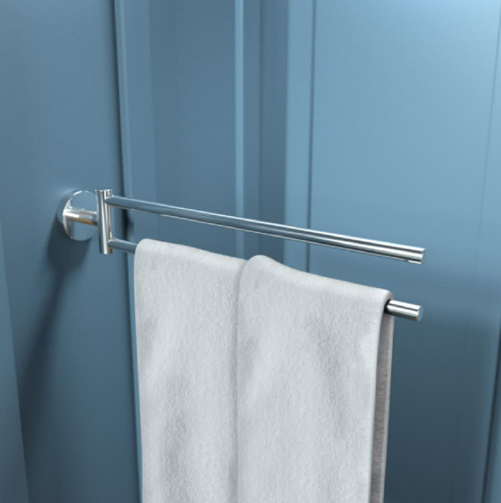 Hansgrohe 17-in double Chrome Wall Mount Double Towel Bar in the Towel ...