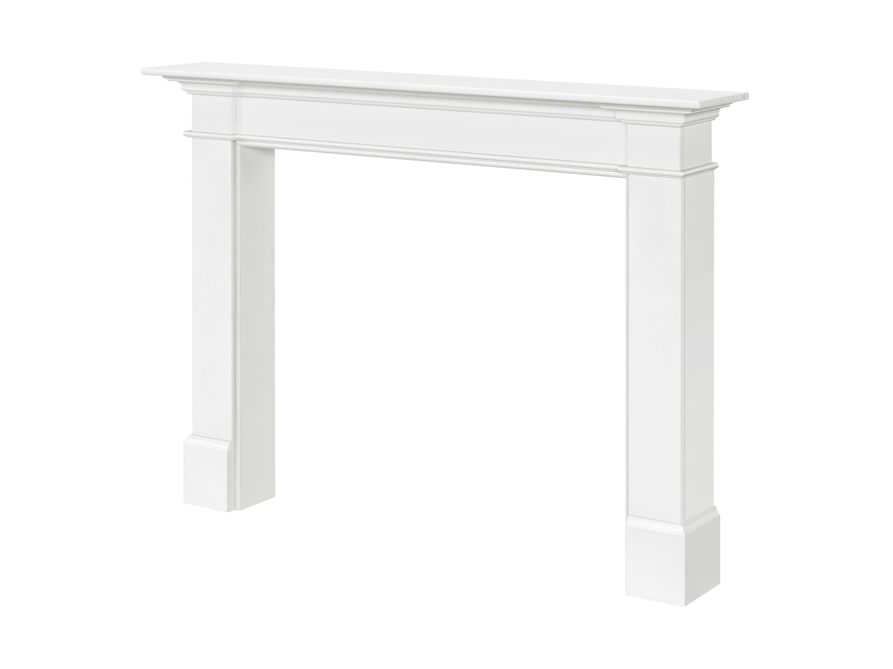 Pearl Mantels SSUP48535L 66.75-in W x 50-in H Crisp White Traditional Fireplace Surround