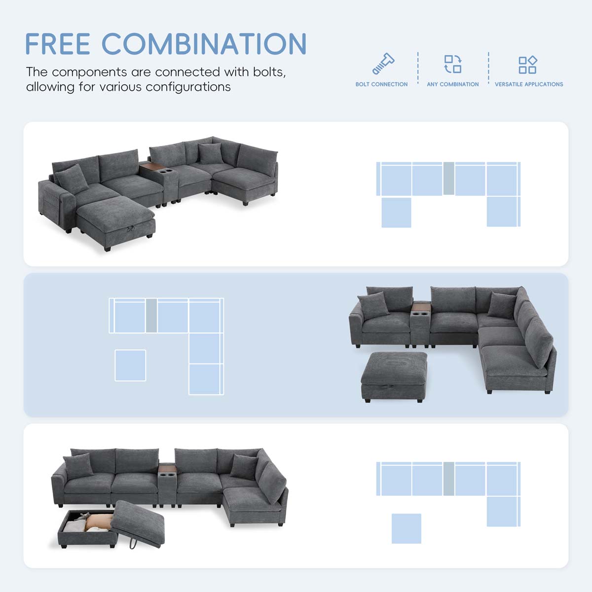 ModernLuxe N723S0166E Sofas-Loveseats - View #5