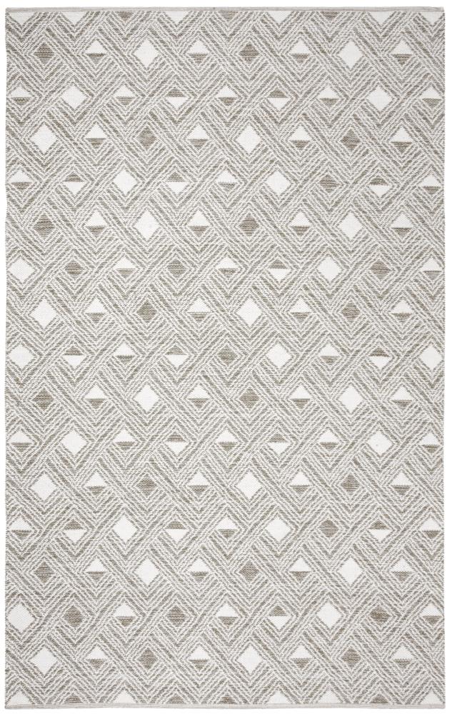 Safavieh MTK614J-5 Montauk Elmore 5 x 8 (ft) Synthetic Charcoal/Ivory Rectangular Indoor Geometric Coastal Area rug