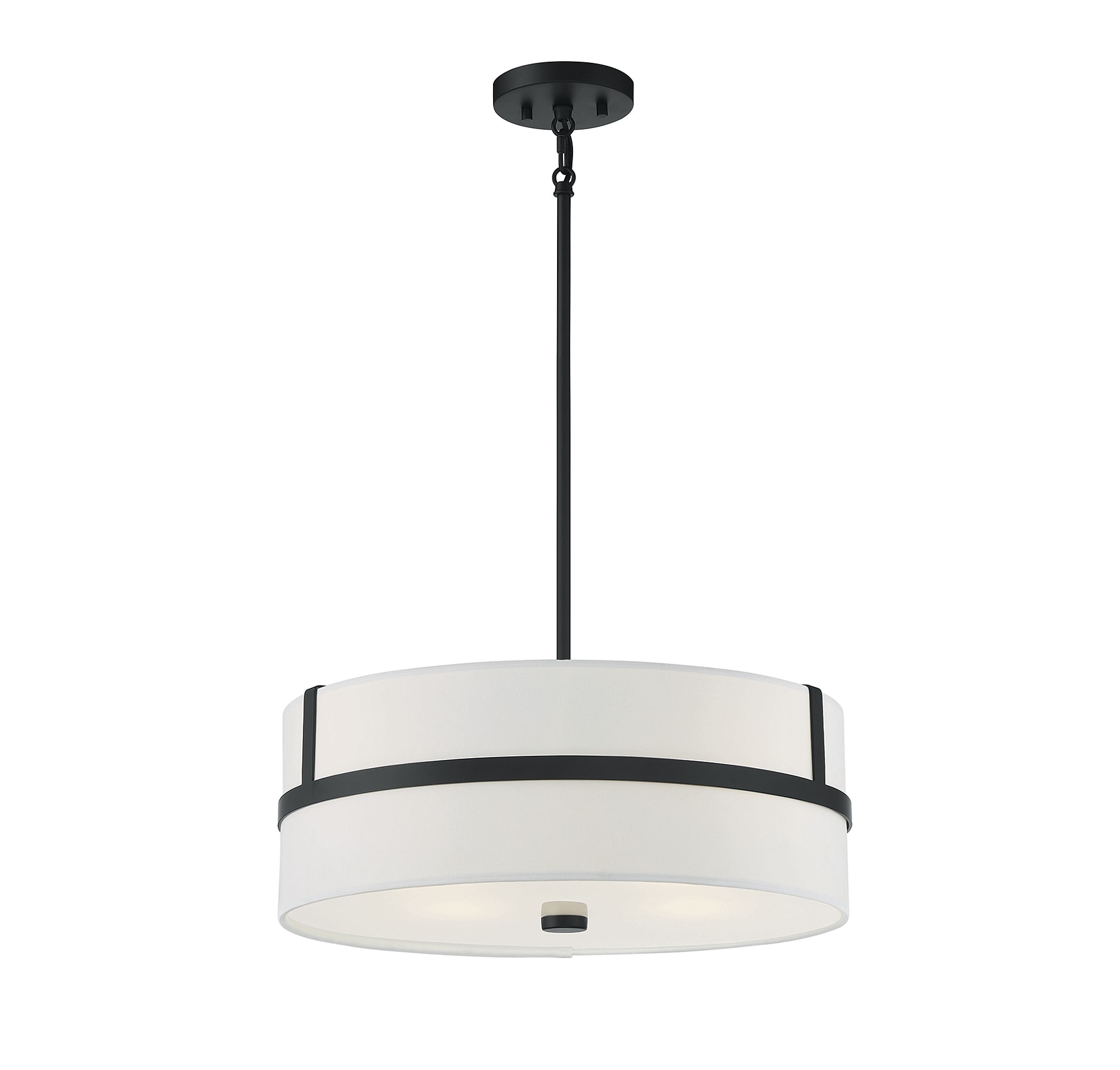 Meridian Lite Trends M70102MBK Meridian 4 -Light Matte Black Modern/contemporary Drum Medium Hanging Pendant light