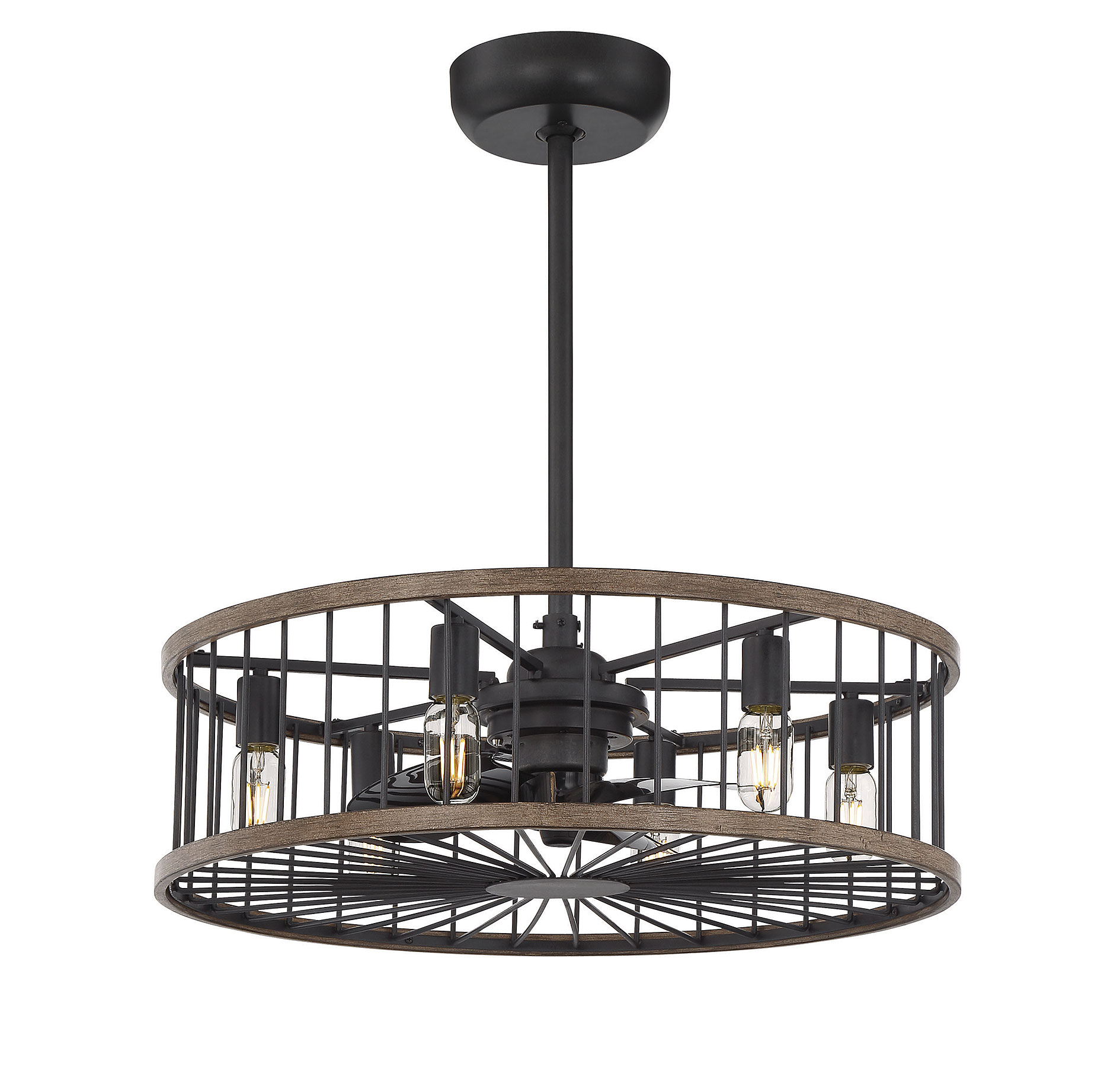 Kona Sapele 6-Light Chandelier Fan with Remote