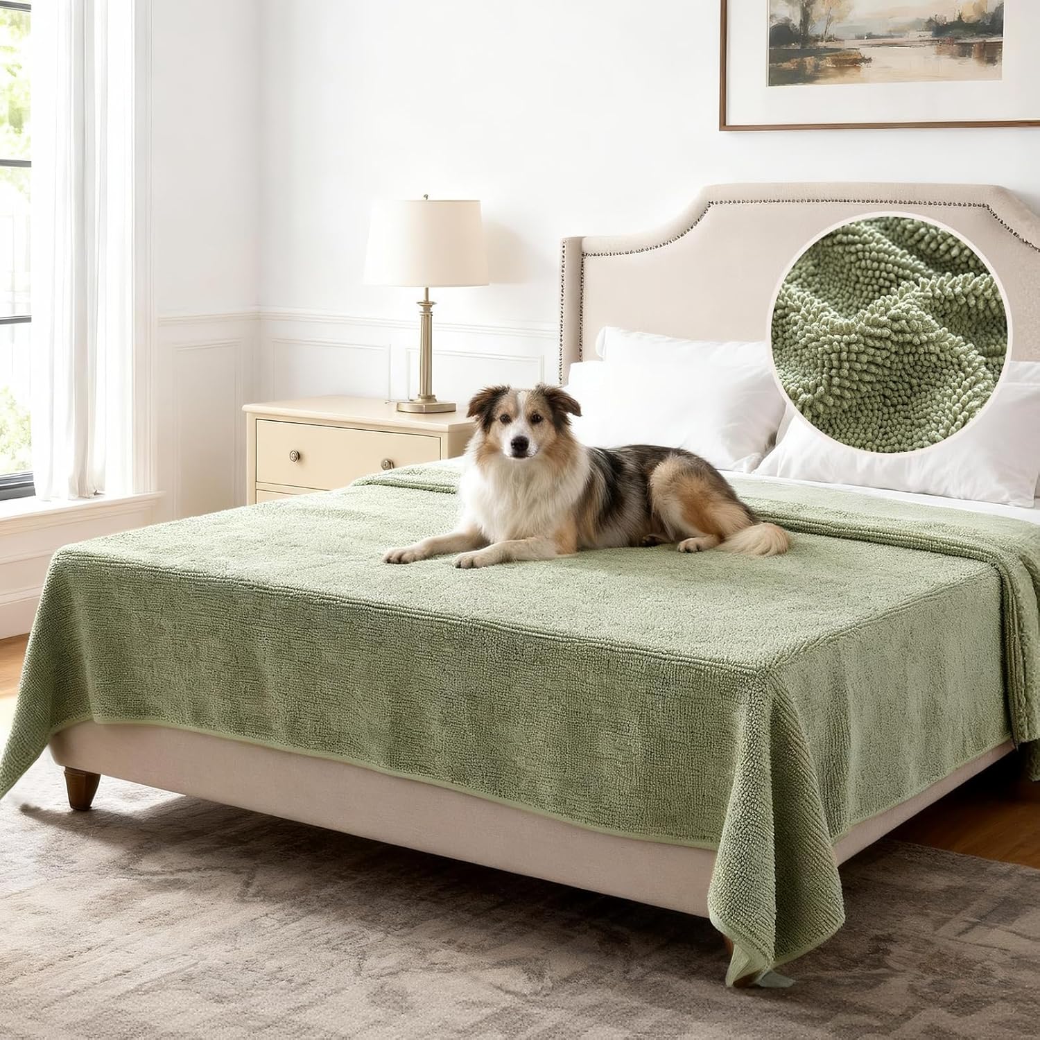 H.Versailtex -  NonSlip Chenille Pet Couch Cover Thick Soft Washable Sofa Slipcover Dog Bed Prote...