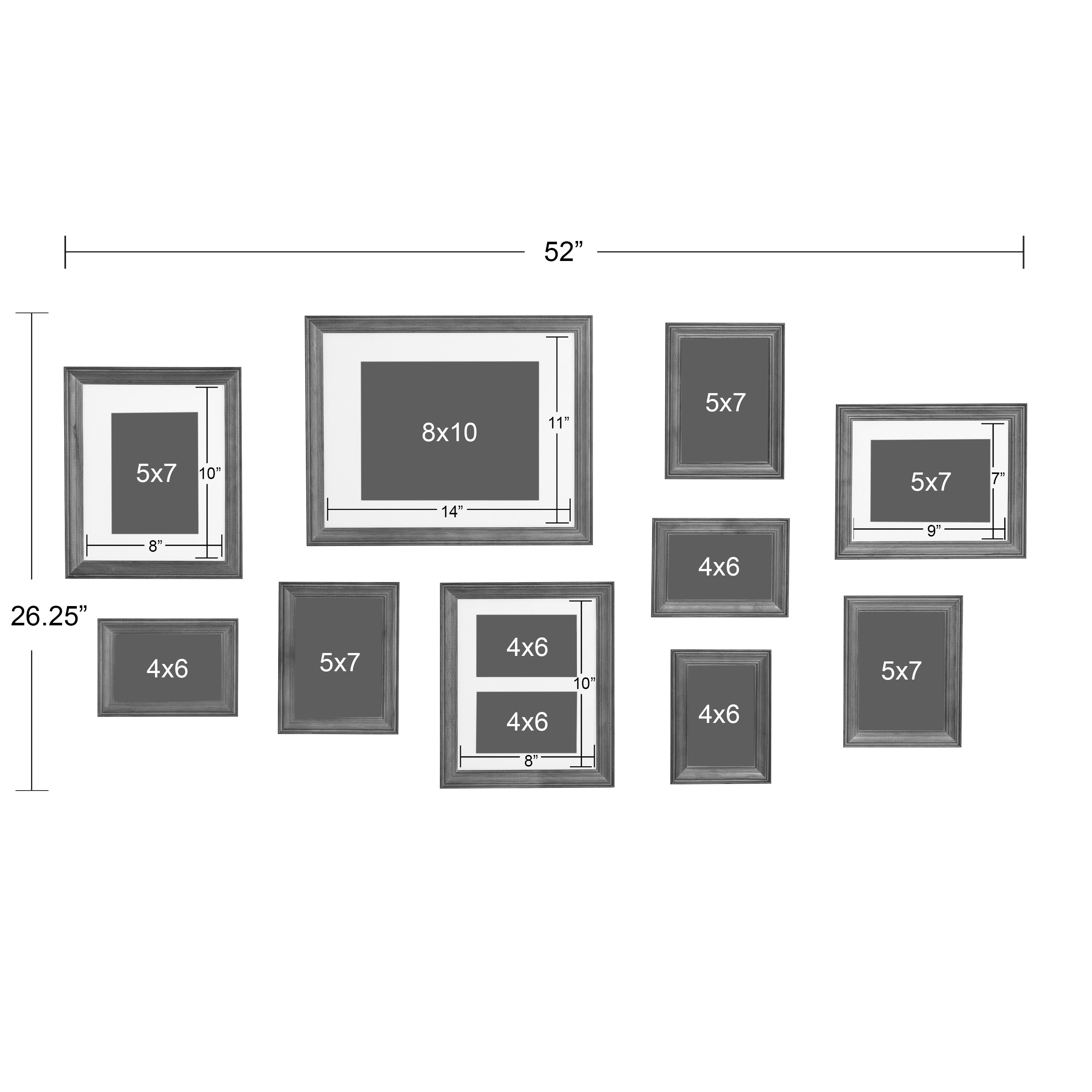 Kate and Laurel Brown/Gray Wood Picture Frame (4-in x 6-in) in the ...