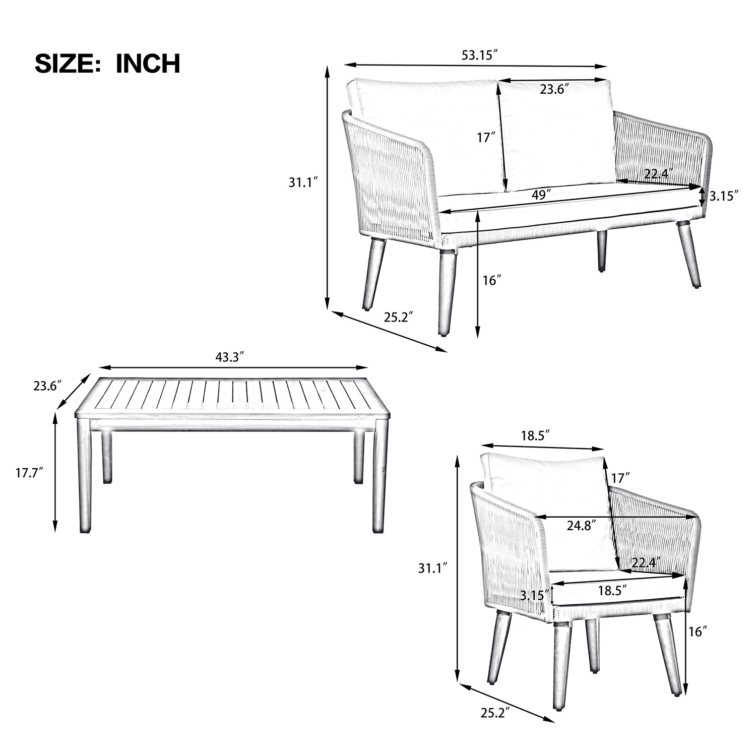 Bybafun YA3300130 Patio-Conversation-Sets - View #6