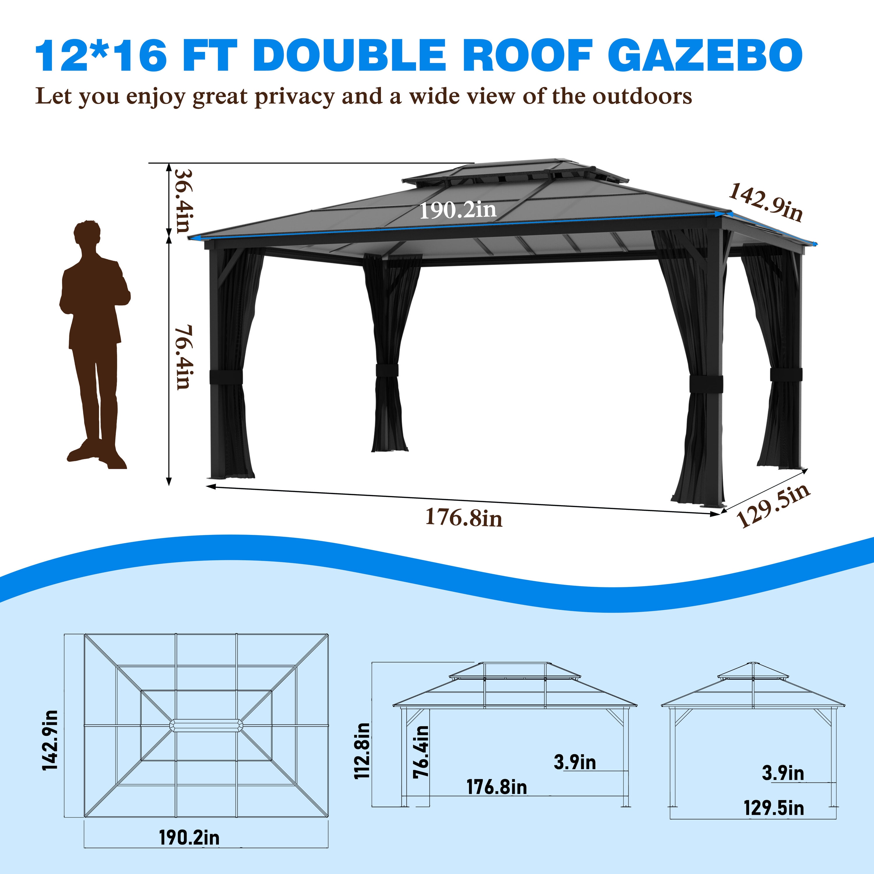 VEIKOUS PG0201-22 Wood-Resin-Gazebos - View #10
