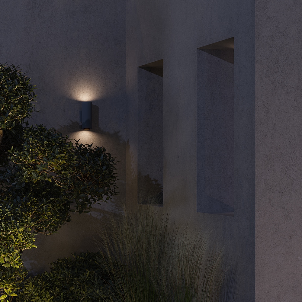 Hinkley 13594SW-LL Silo 2 -Light 12-in H Satin White Hardwired Outdoor Wall Light