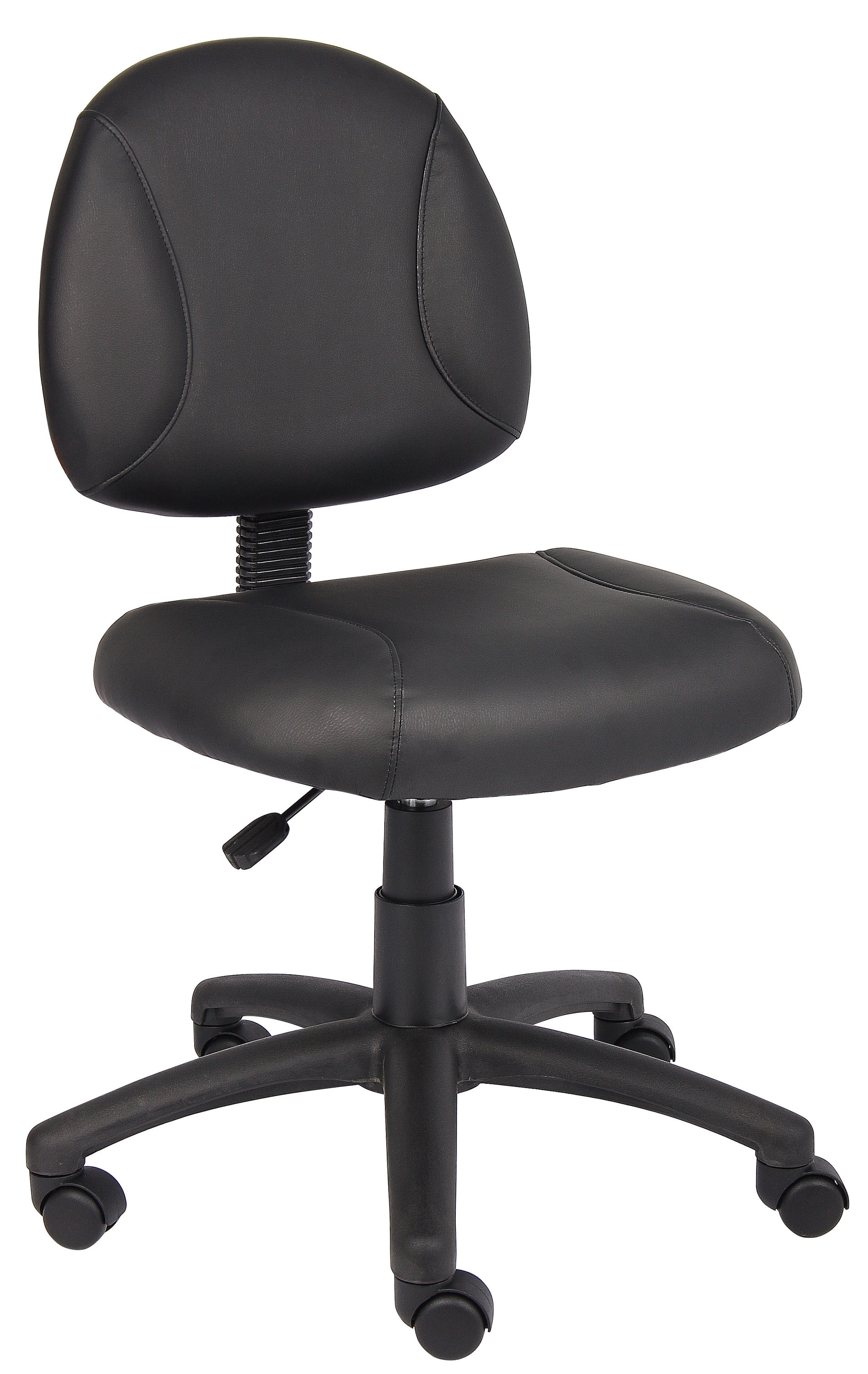 Boss Office Products Black Contemporary Ergonomic Adjustable Height Swivel  Upholstered Task Chair in the Office Chairs department at 