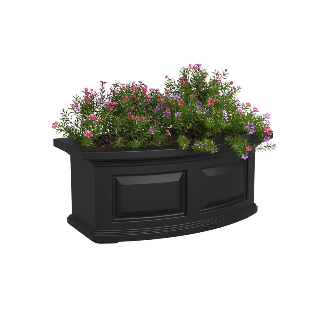 Mayne Plastic Rectangle Outdoor Self Watering Window Box Planter Multiple Sizes