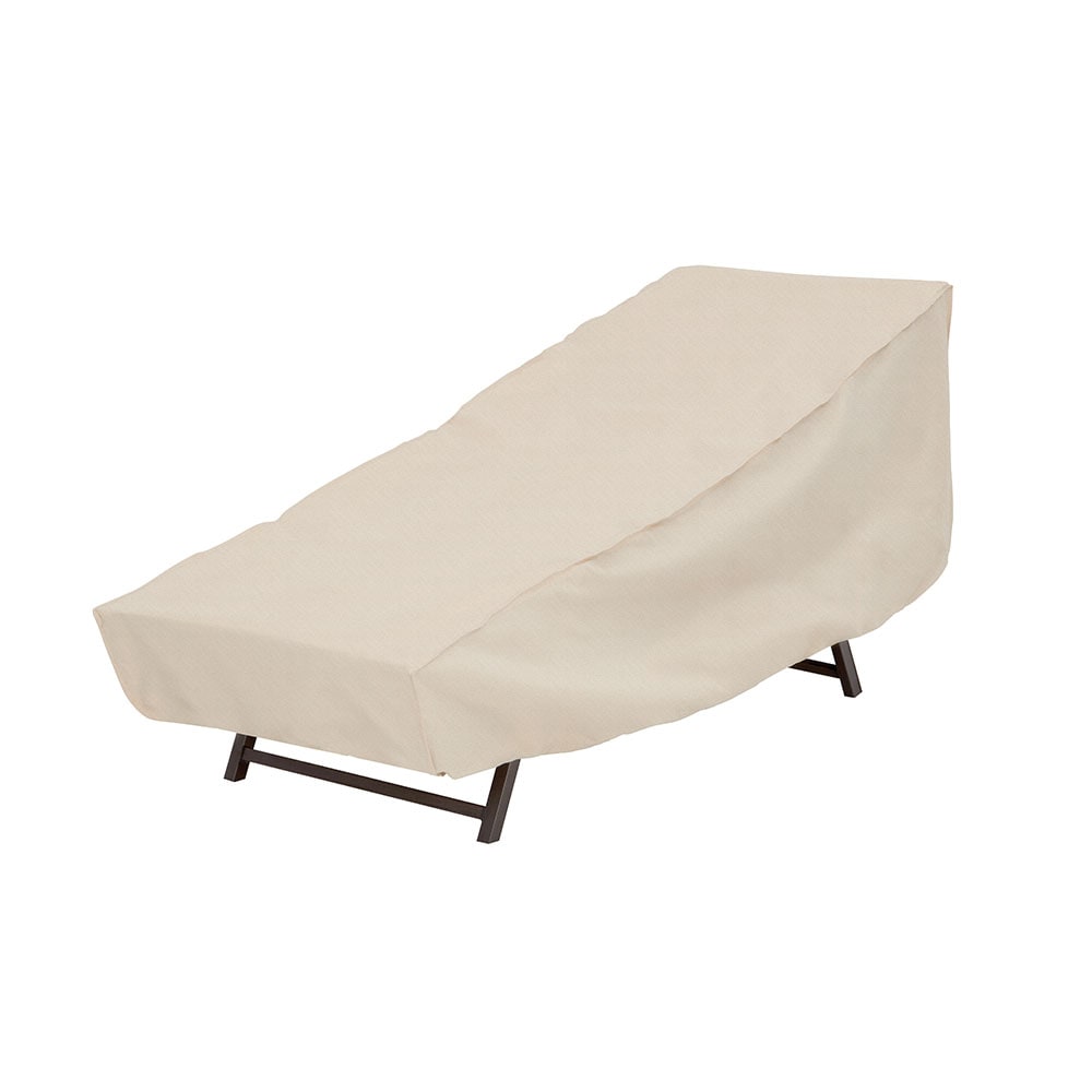 style selections tan polyester chaise lounge patio furniture cover