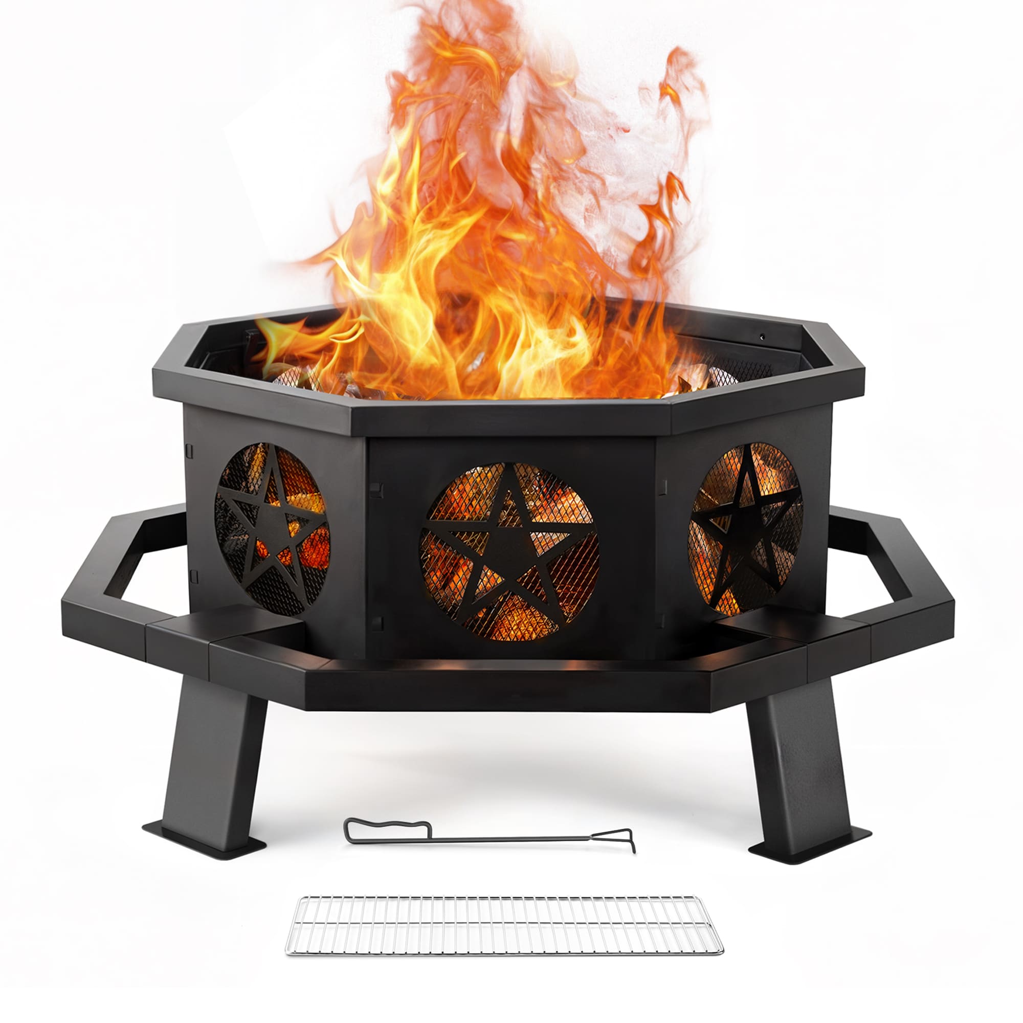 Vicinity FP10-43 Black Iron Wood-Burning Fire Pit
