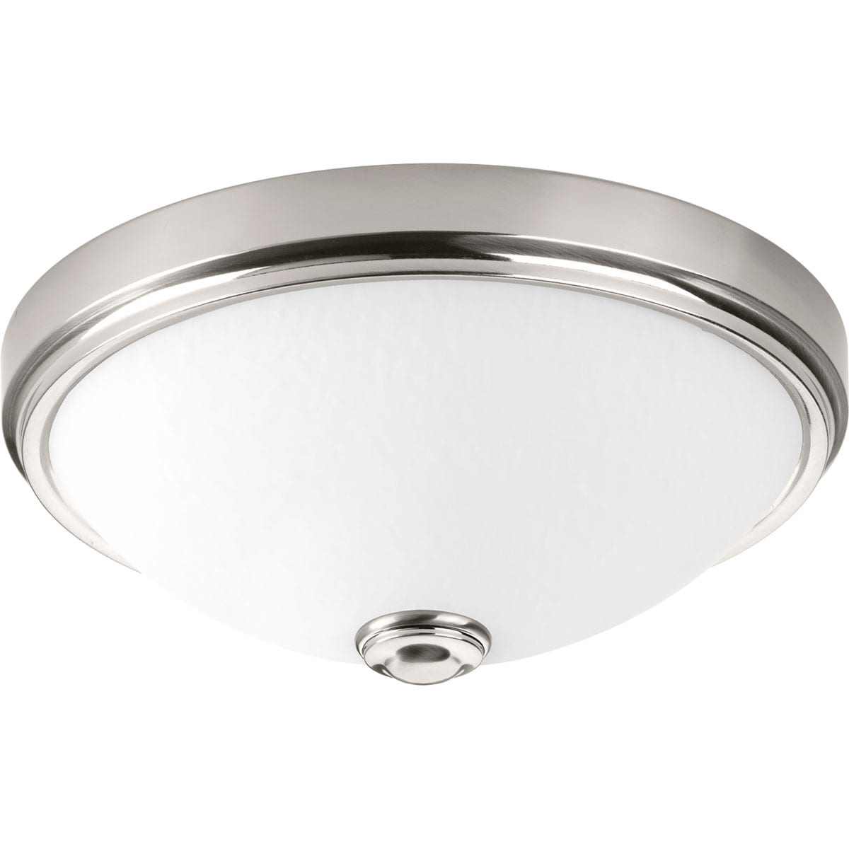 Progress Lighting P350005-009-30 LED Linen 1-Light 11-in Brushed Nickel Integrated LED Flush Mount Light