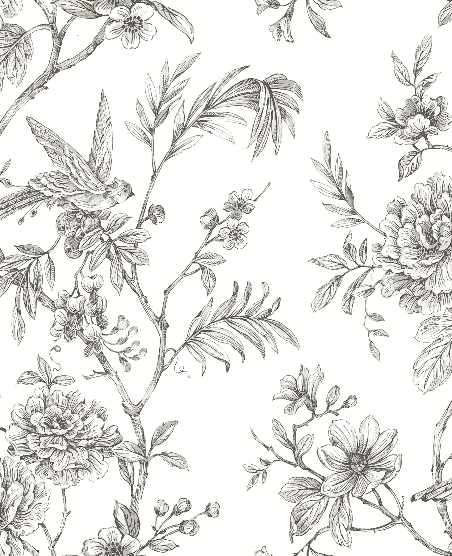 A-Street Prints 2763-24237 Moonlight 56.38-Sq. Feet Grey Non-woven Trail Unpasted Wallpaper