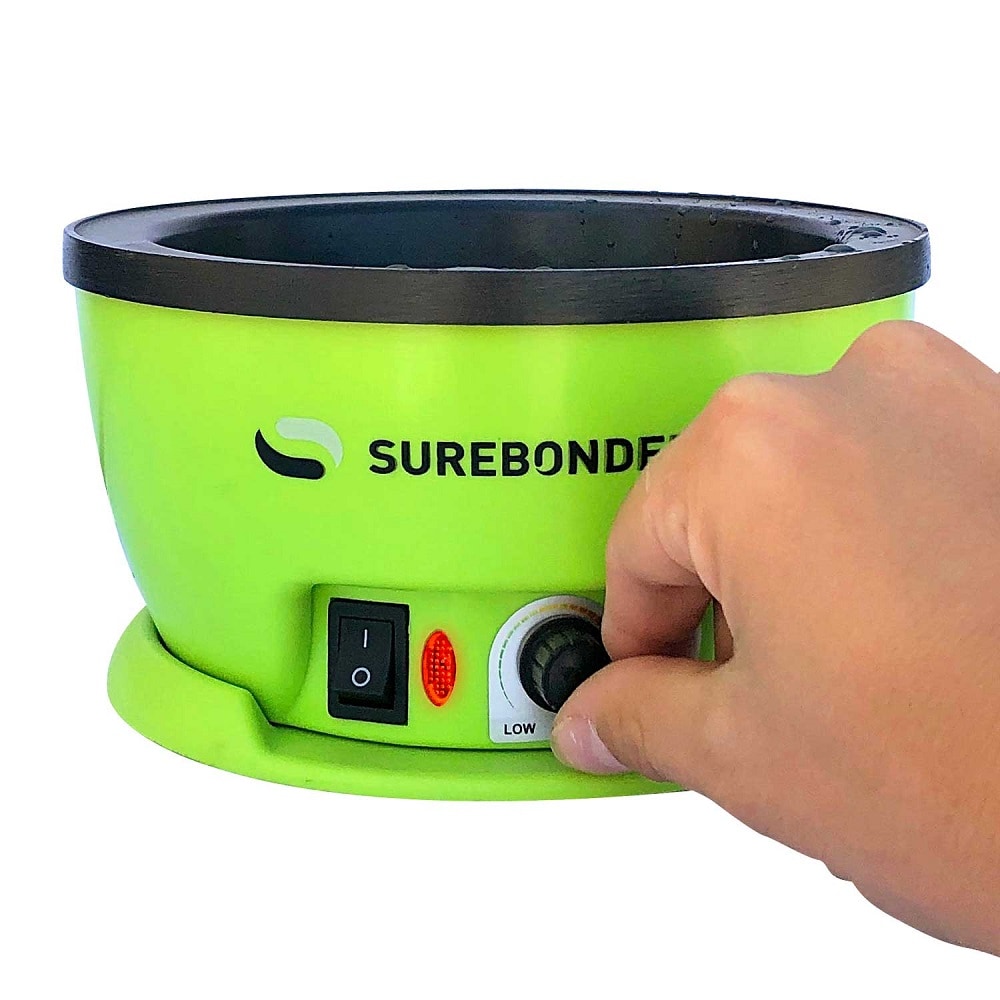 Surebonder Electric Hot Glue Skillet Adjustable Temperature 225-400 F 5-1/4  Diameter 1-in Depth Dip Crafts Directly Into Pot of Hot Glue (803)
