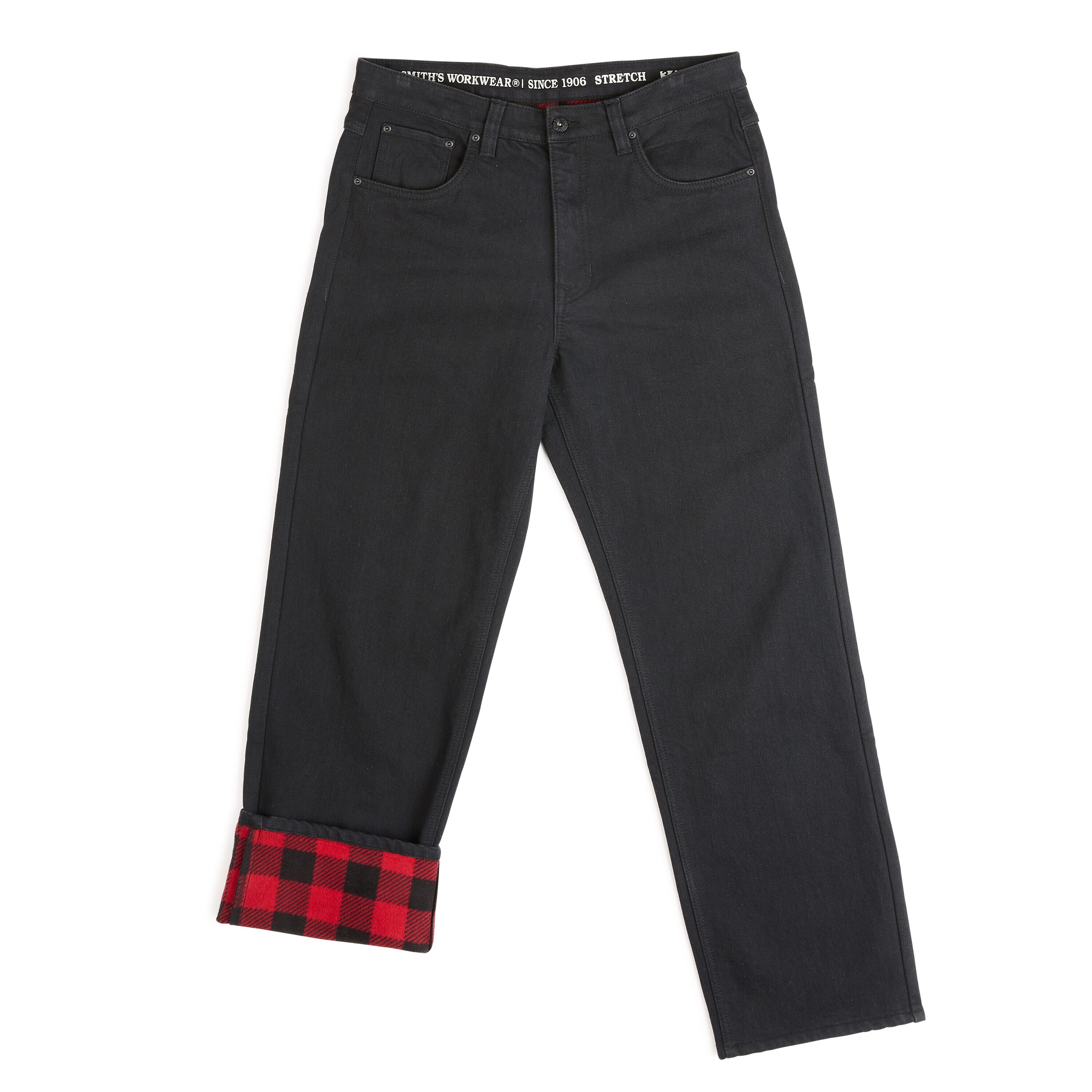SMITHS WORKWEAR fleece lined jeans pants denim sturdy warm Mens 36