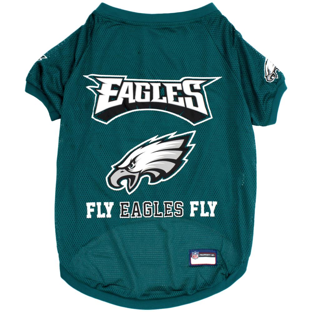 Pets First Philadelphia Eagles Raglan Jersey #12 MD - Unisex Medium - NFL Pet Clothing - Blue Polyester - Officially Licensed - Machine Washable -  PHL-4000-MD
