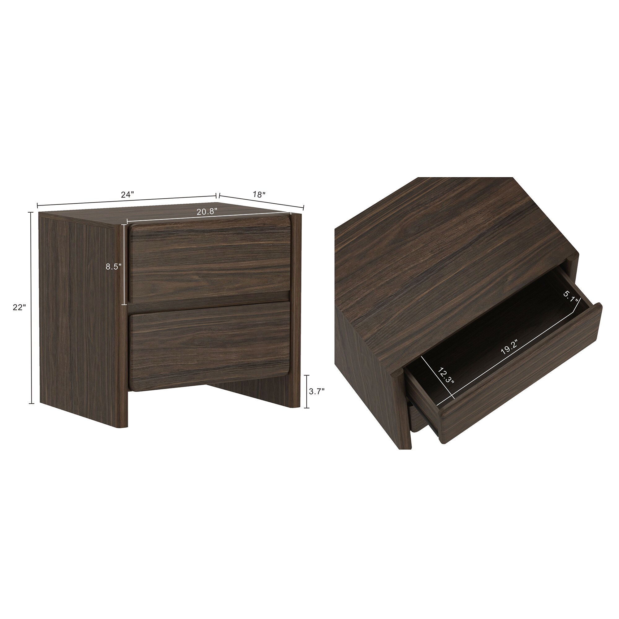 Manhattan Comfort 2-NS015-BR nightstands - View #3