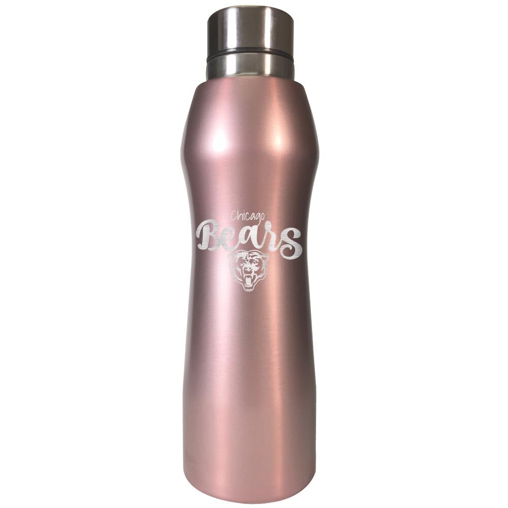 GREAT AMERICAN Chicago Bears Rose Gold Curve Hydration Bottle Diamond  Collection 20-fl oz Stainless Steel Water Bottle at