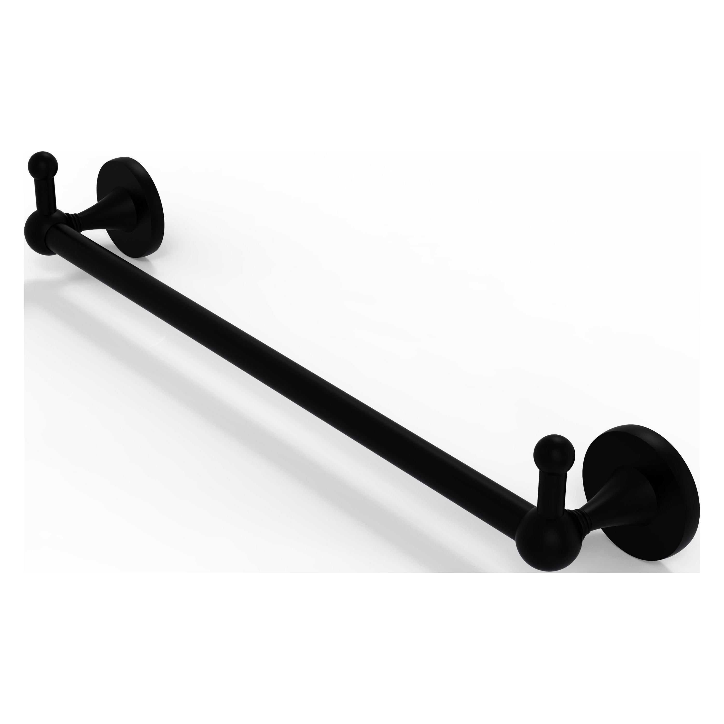 Allied Brass SL-41-24-PEG-BKM Shadwell 24-in Matte Black Wall mount Single Towel Bar