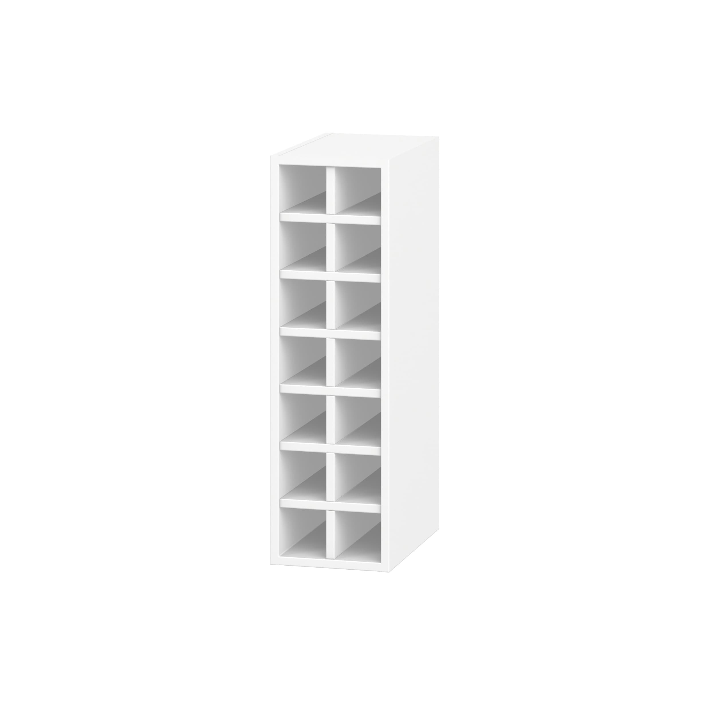 Hugo&Borg 14 -Bottle Rosemont Glacier White MDF Wall-Mounted Wine rack