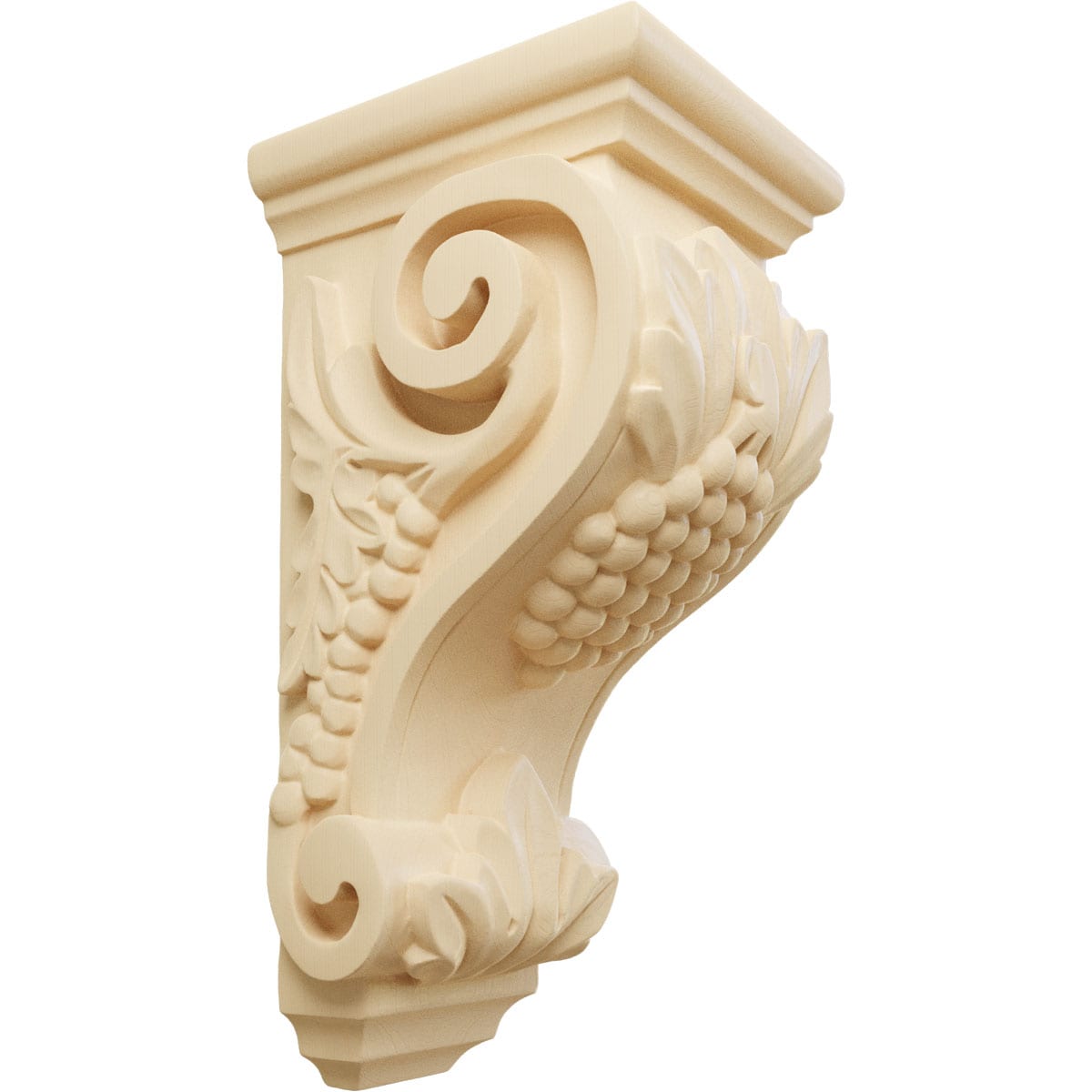 Ekena Millwork CORW04X05X10GRMA 4.5-in x 5.0-in x 10-in Unfinished Maple Wood Paintable/Stainable Corbel