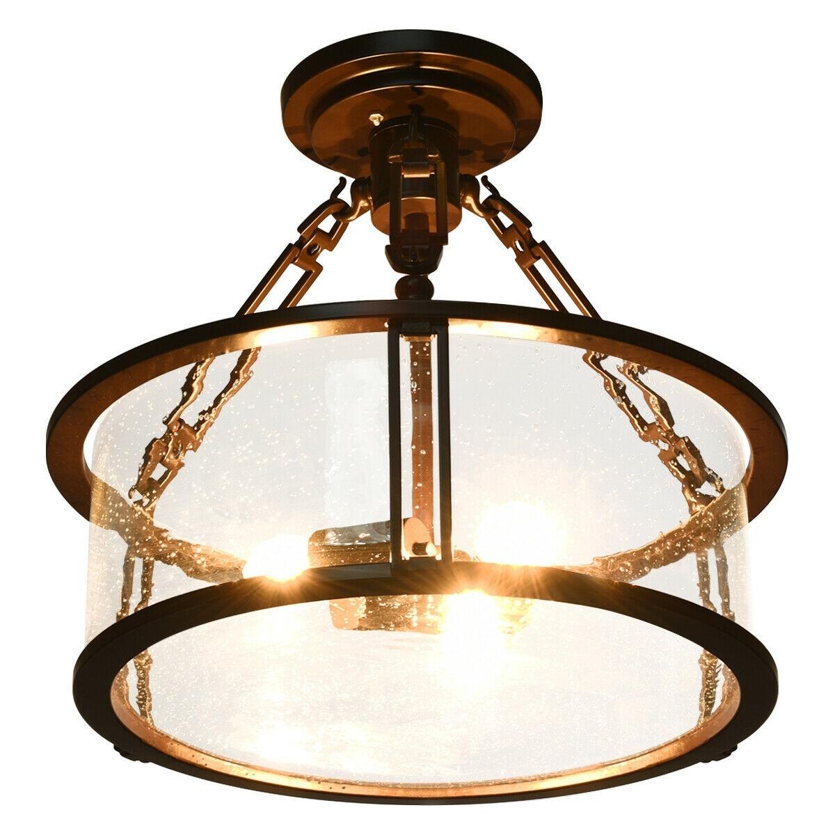 Bayfeve BF-8LHYDB 3-Light Flush Mount Ceiling Light