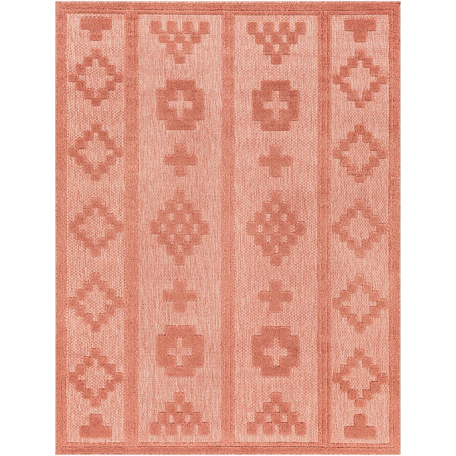 5' x 8' Pink and Orange Moroccan Indoor Outdoor Area Rug 5' x 8' Pink and Orange Moroccan Indoor Outdoor Area Rug