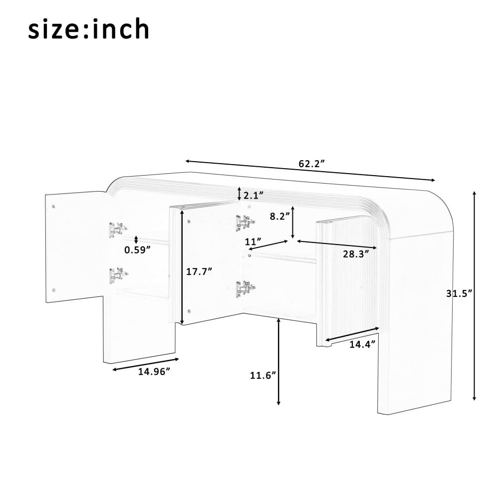 Coolbibila SIR-CONSOLE-WHITE Console-Sofa-Tables - View #2