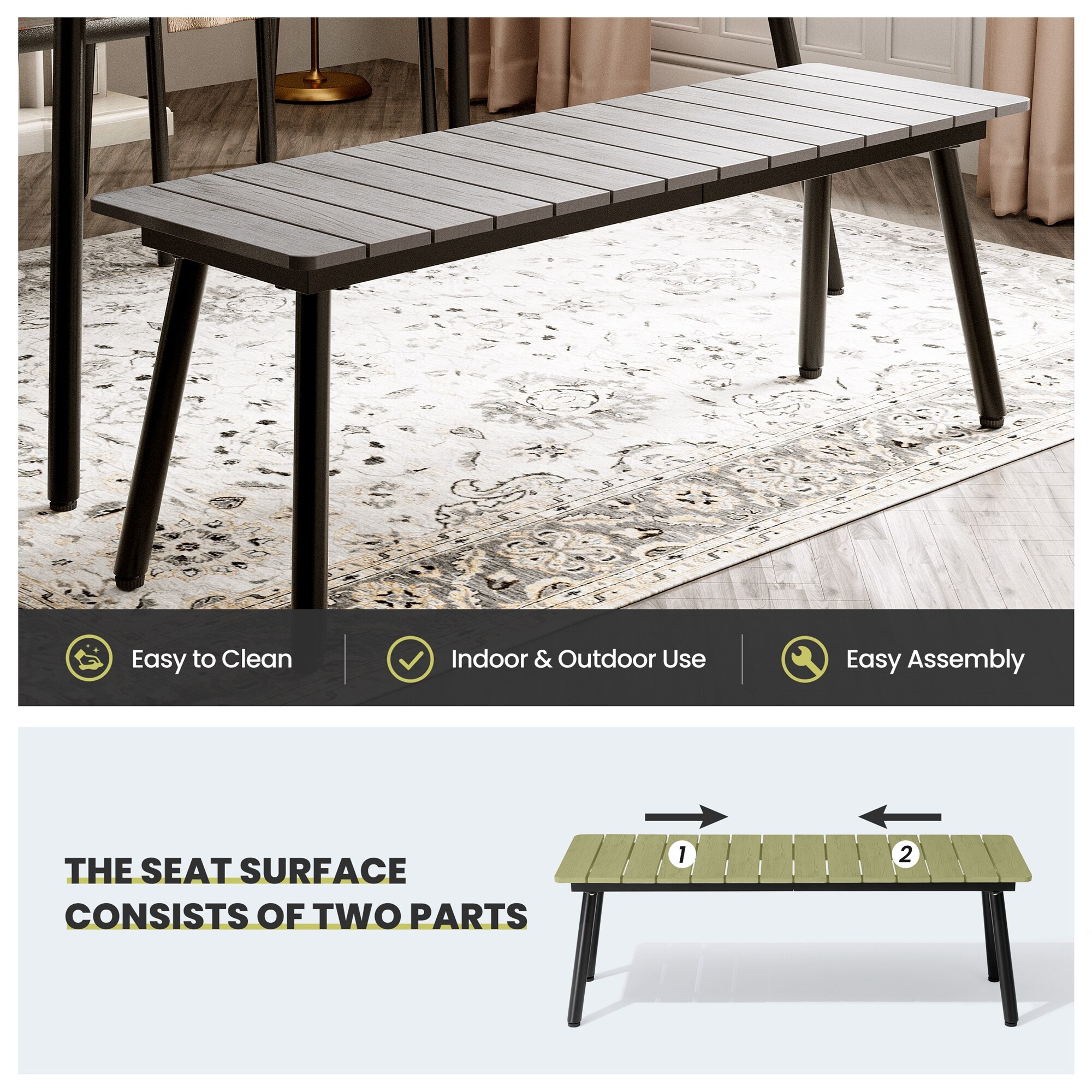 Crestlive Products CL-DC039GRY-1 benches - View #4