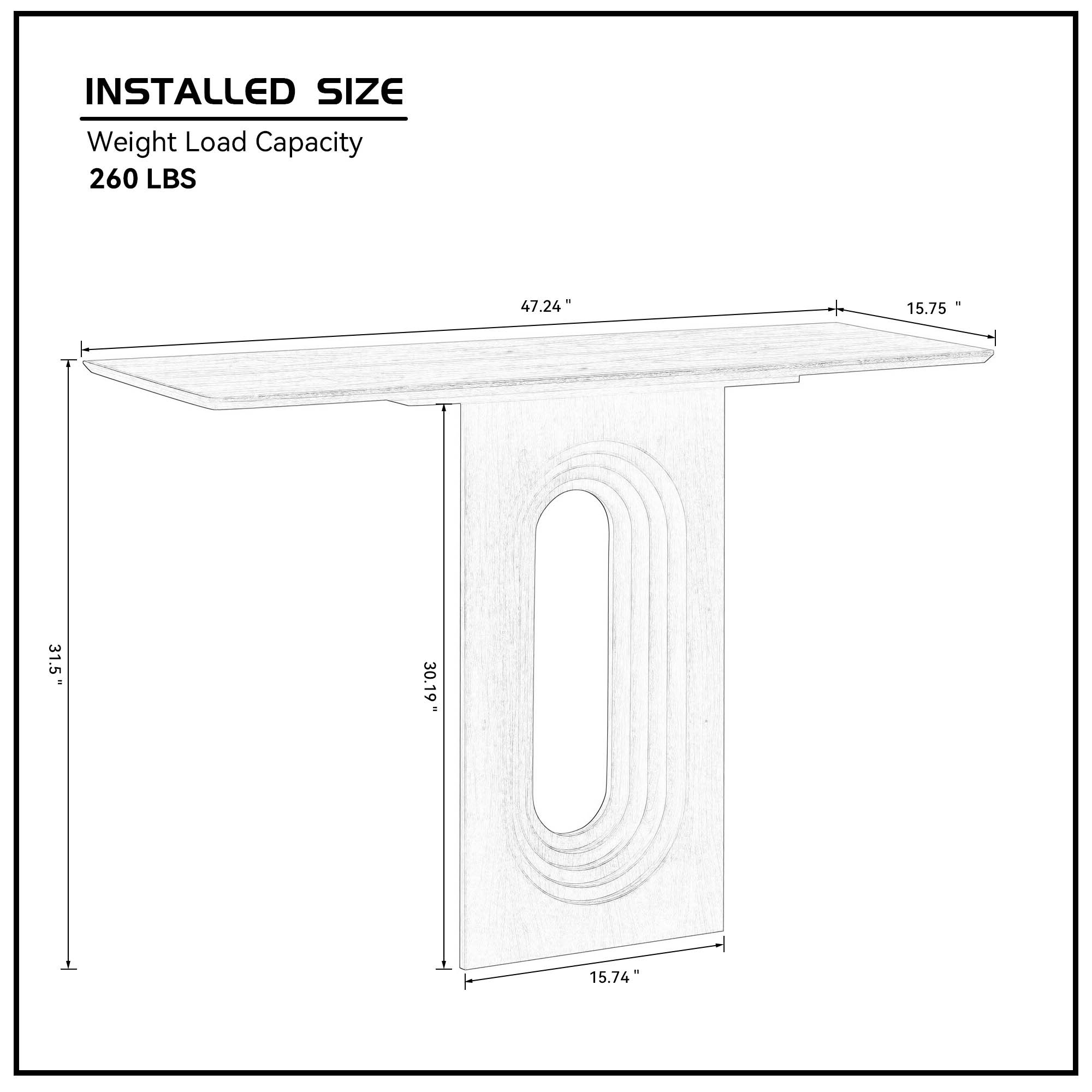 SINOFURN SYA330187AW Console-Sofa-Tables - View #3