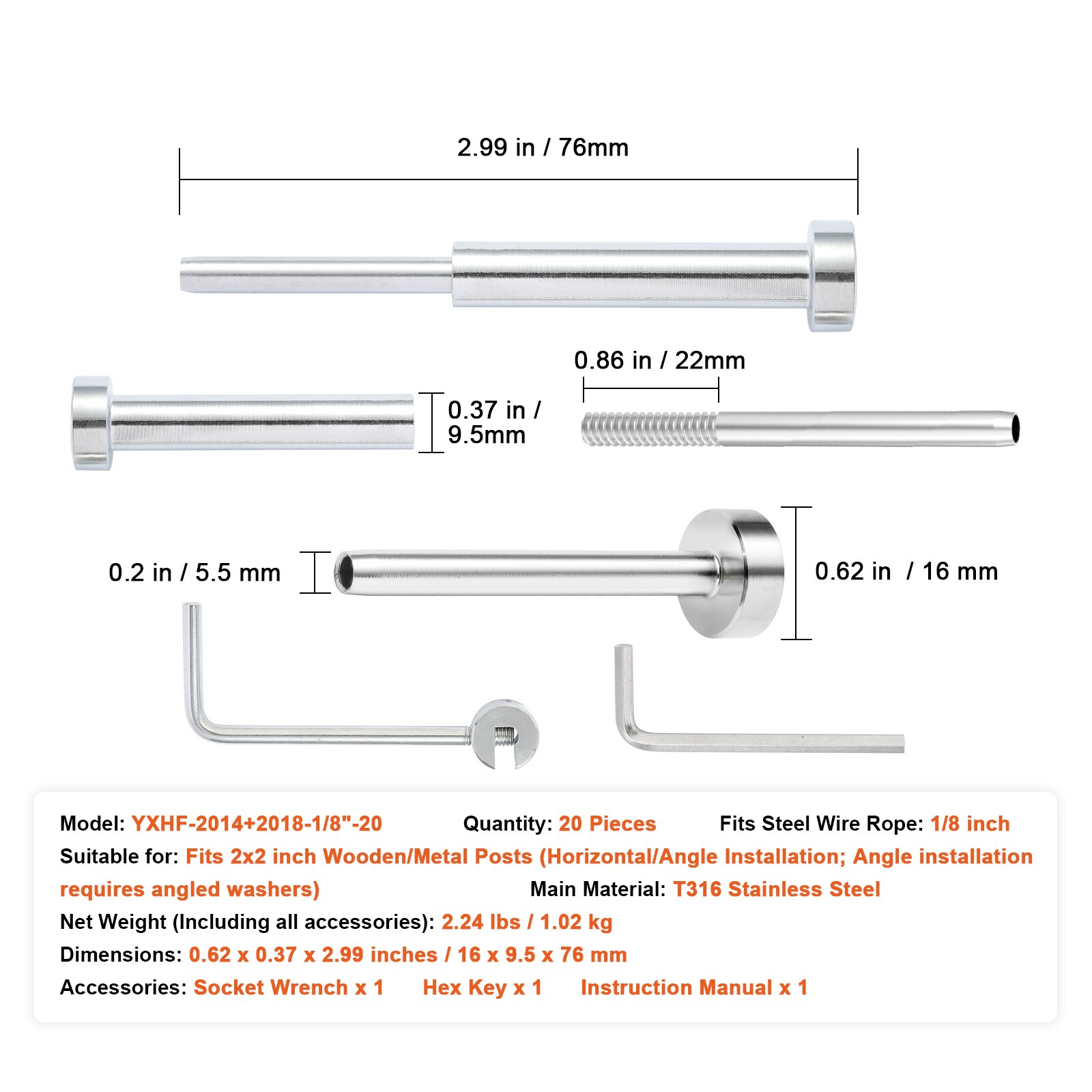 VEVOR SCYXZJQYS20J04750V0 railings - View #7