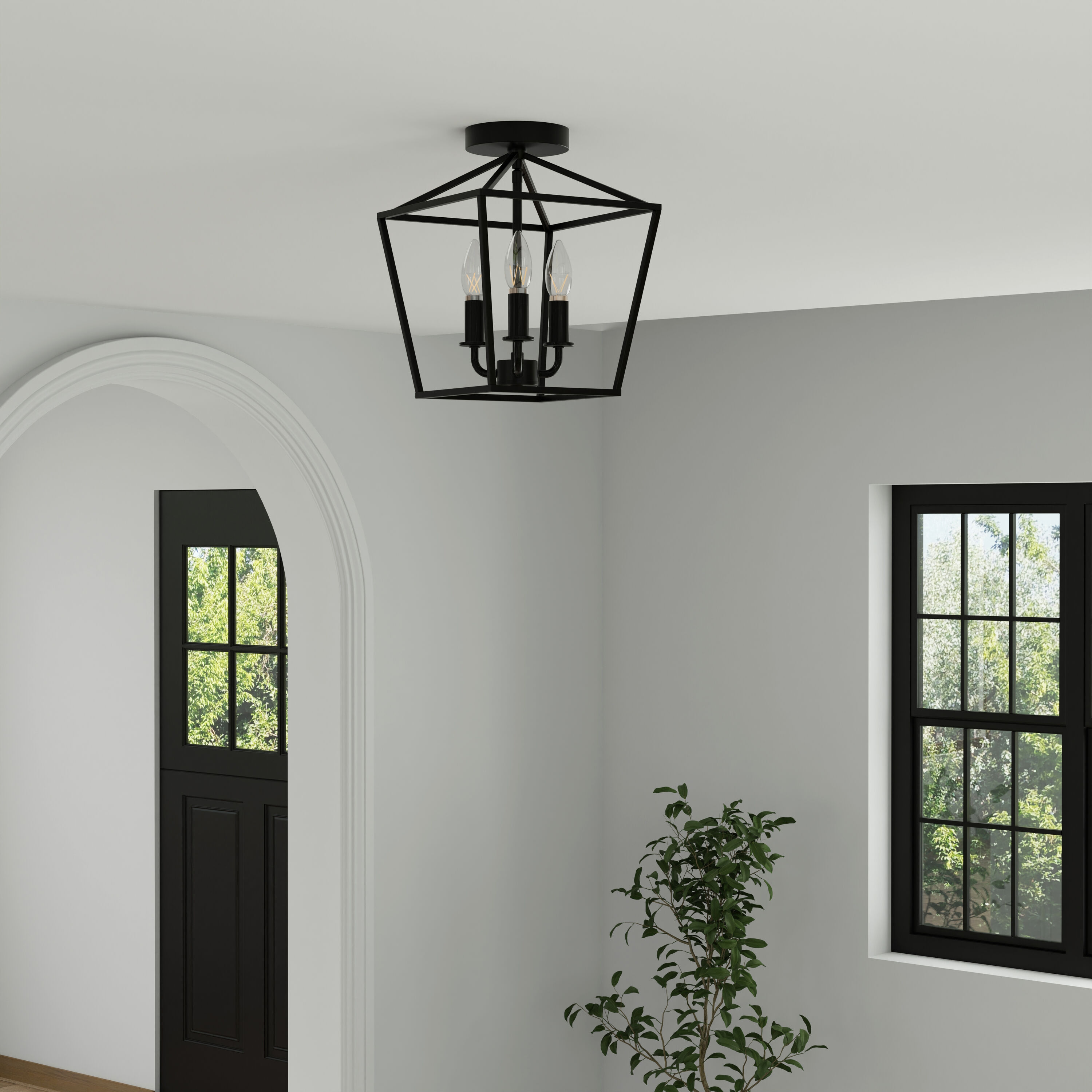 allen + roth CH31-3MBK flushmounts - View #5