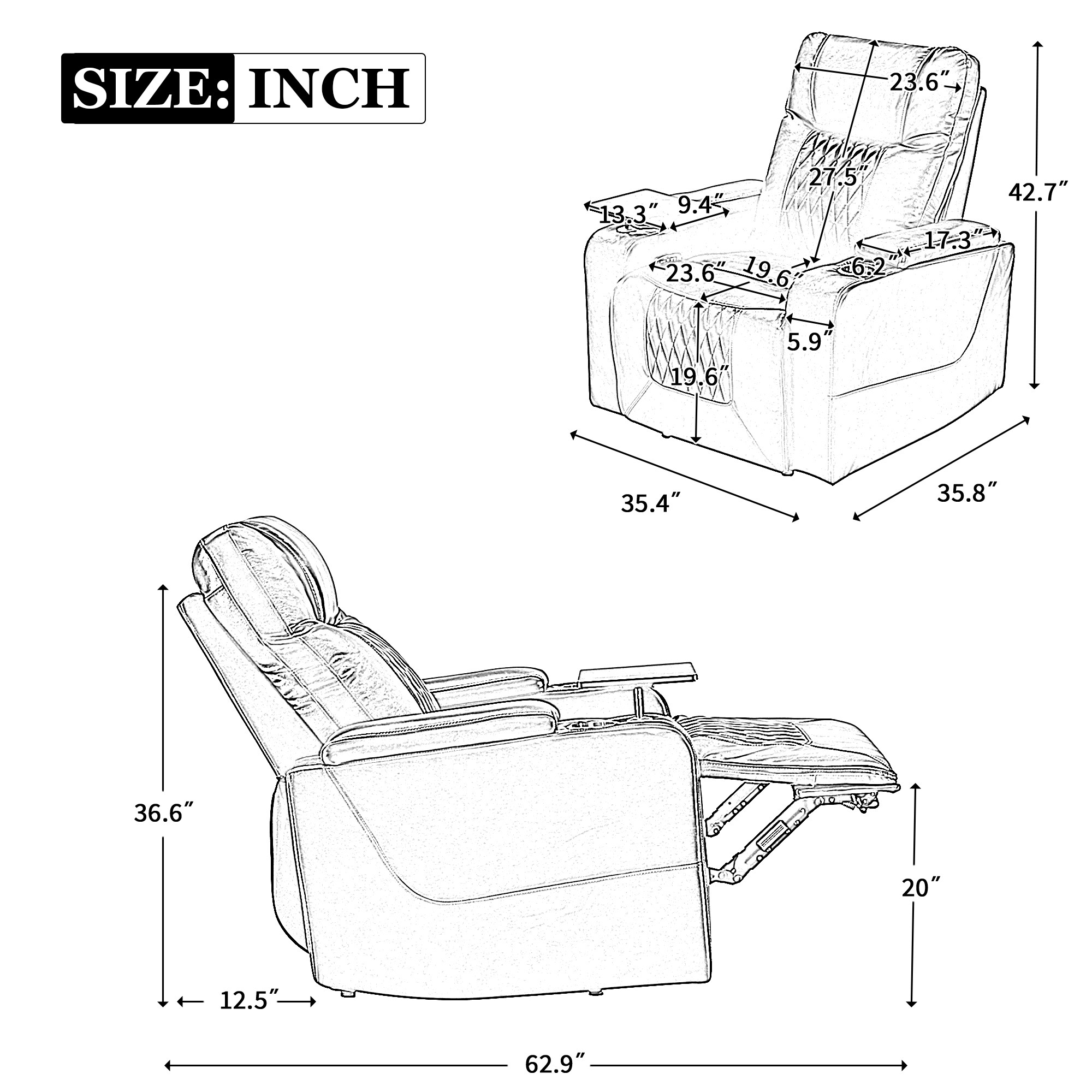 LOVMOR SF-L-SG000630ABB recliners - View #2